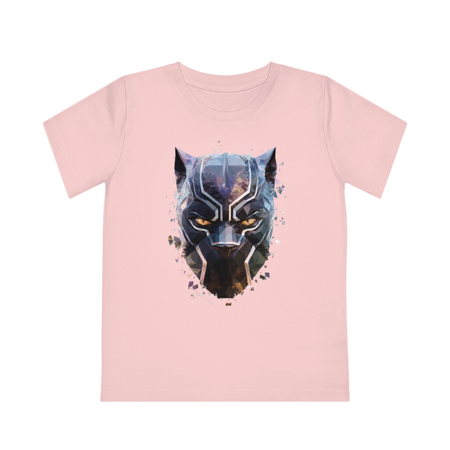 Black Panther Polygonal Kids T-Shirt - Embrace Superhero Vibes