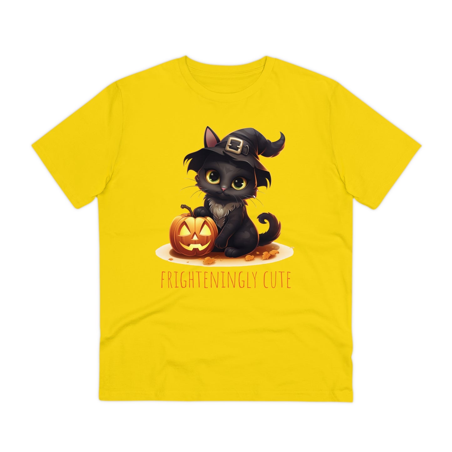 Frighteningly Cute: Halloween Black Cat Eco-Friendly T-shirt