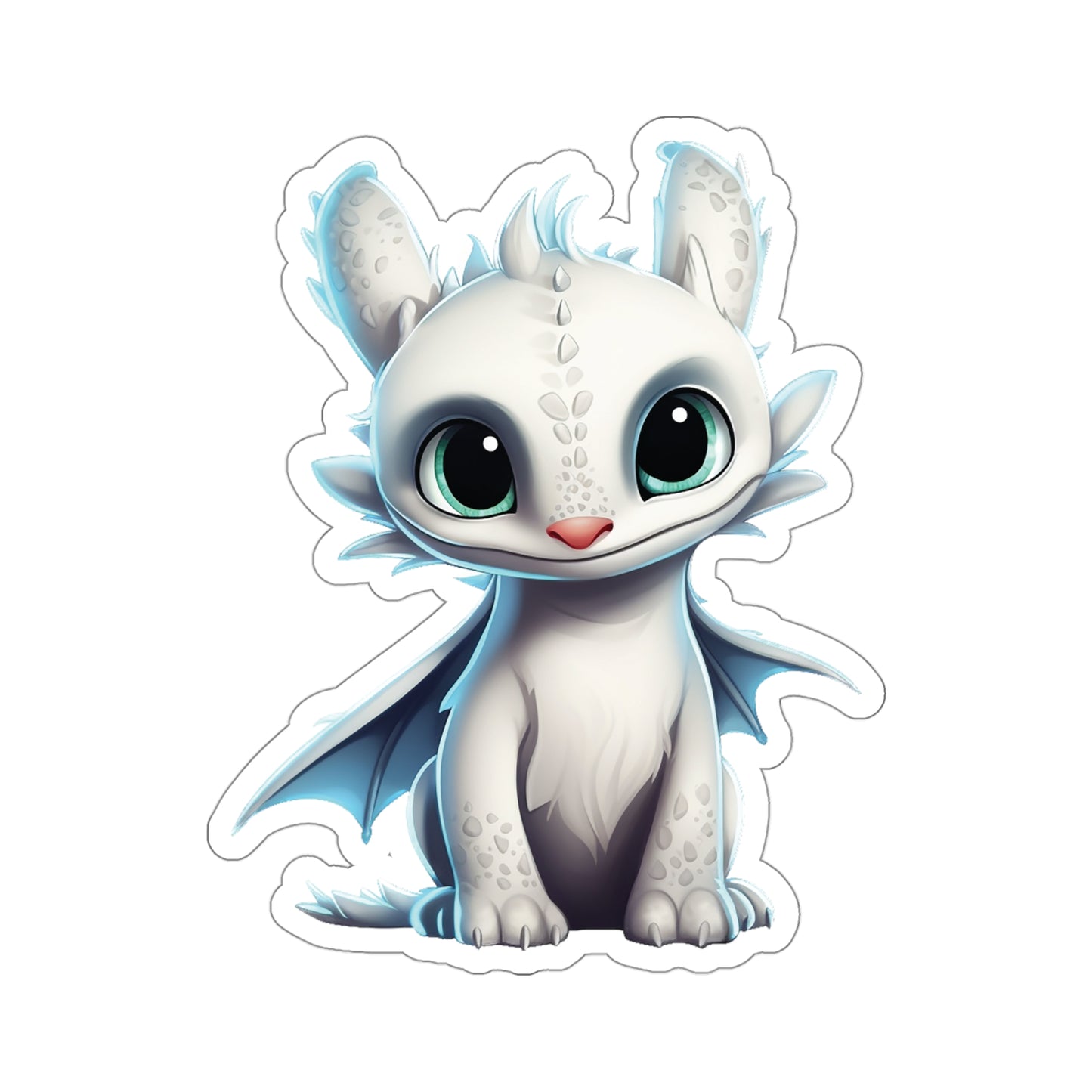 Baby Light Fury Sticker - Unleash Magic and Cuteness from "How to Train Your Dragon"