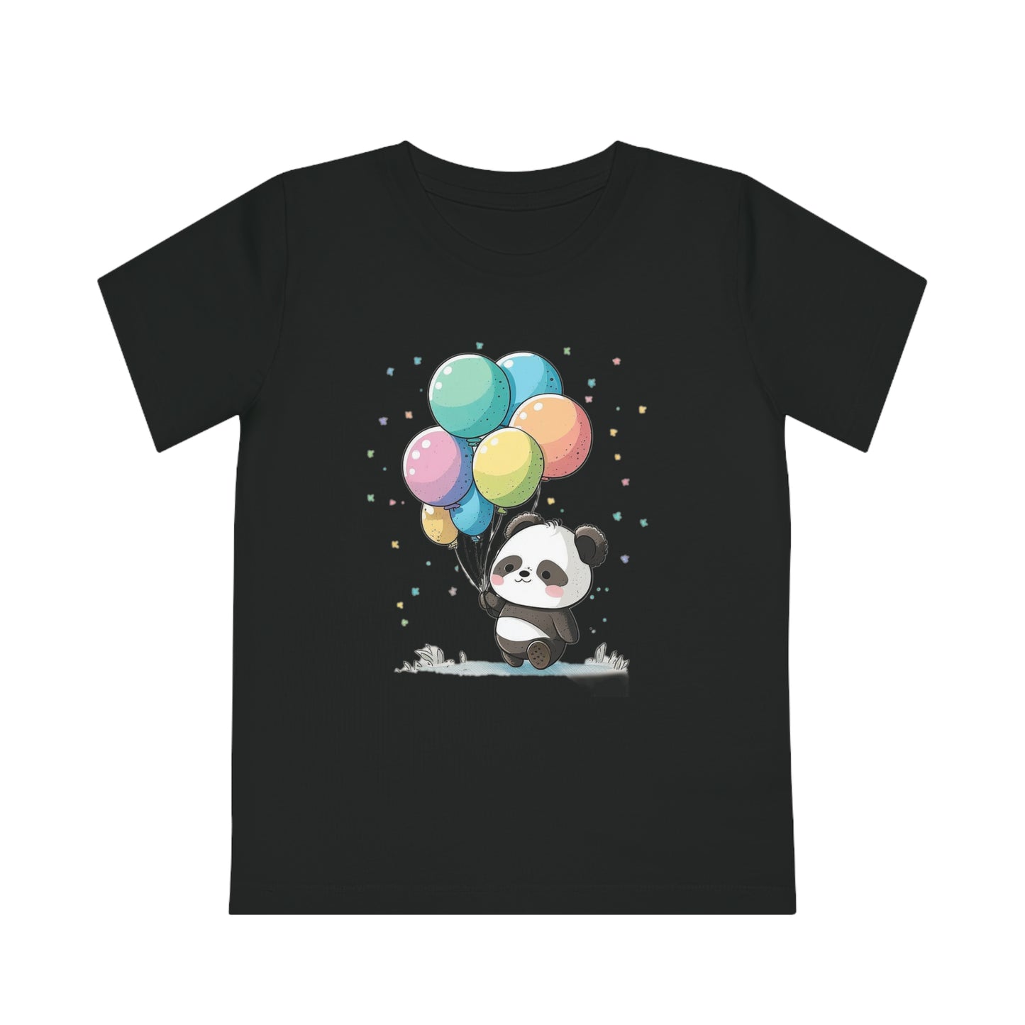 Panda with Balloons Kids Eco-Friendly T-Shirt - Adorable Style for Little Nature Lovers