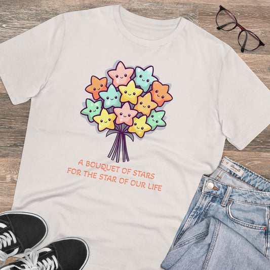 Bouquet of Stars for the Star of Our Life -  Unisex Eco-Friendly T-Shirt - Father's and Mother's Day Special