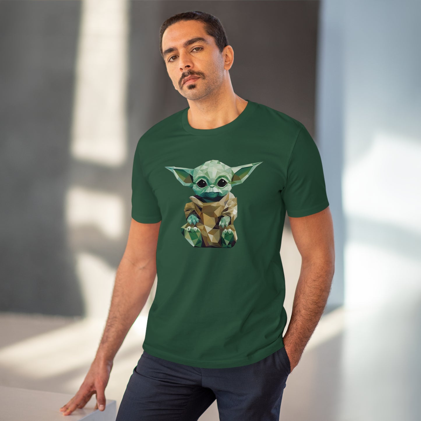 Baby Yoda Grogu Polygonal T-Shirt - Embrace Adorable Force - Star Wars
