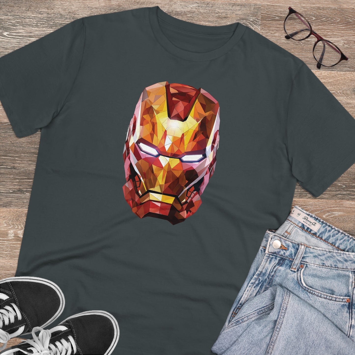 Iron Man Polygonal T-Shirt - Unleash Superhero Style