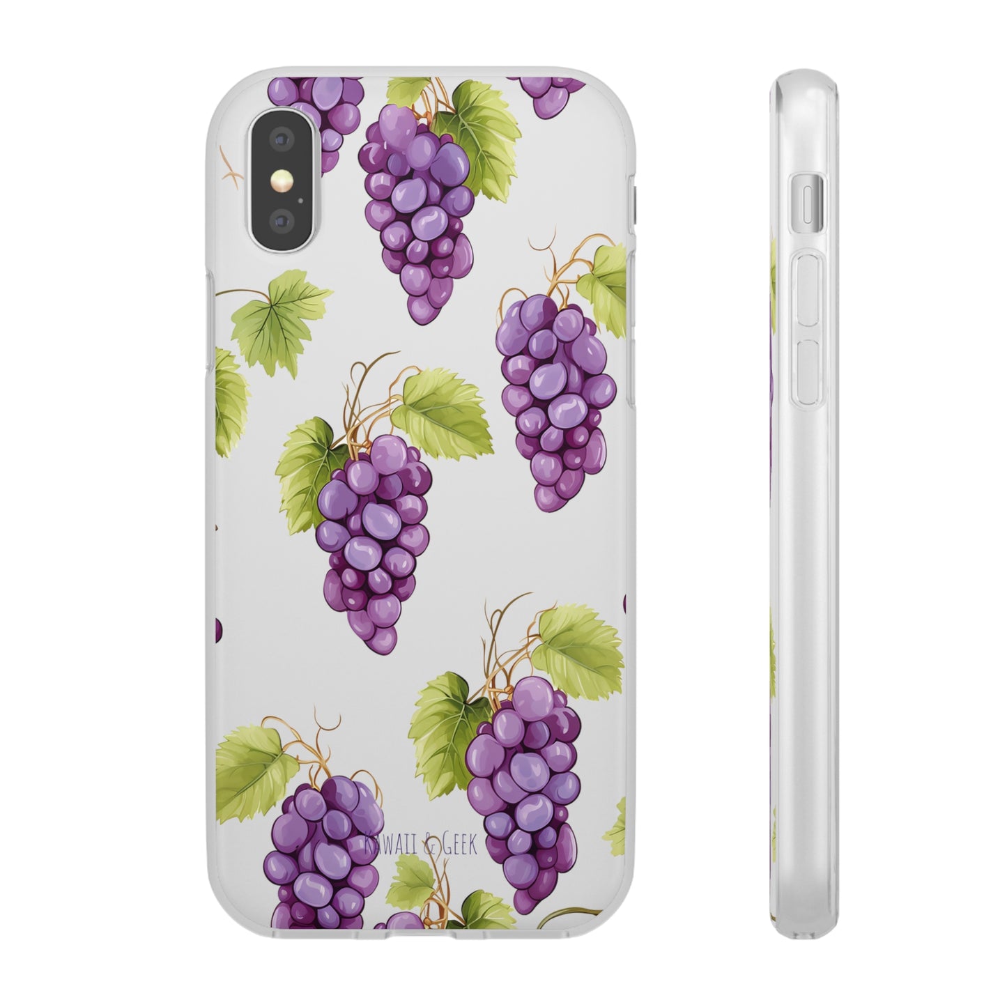 Flexi Grape Delight: Transparent Phone Case
