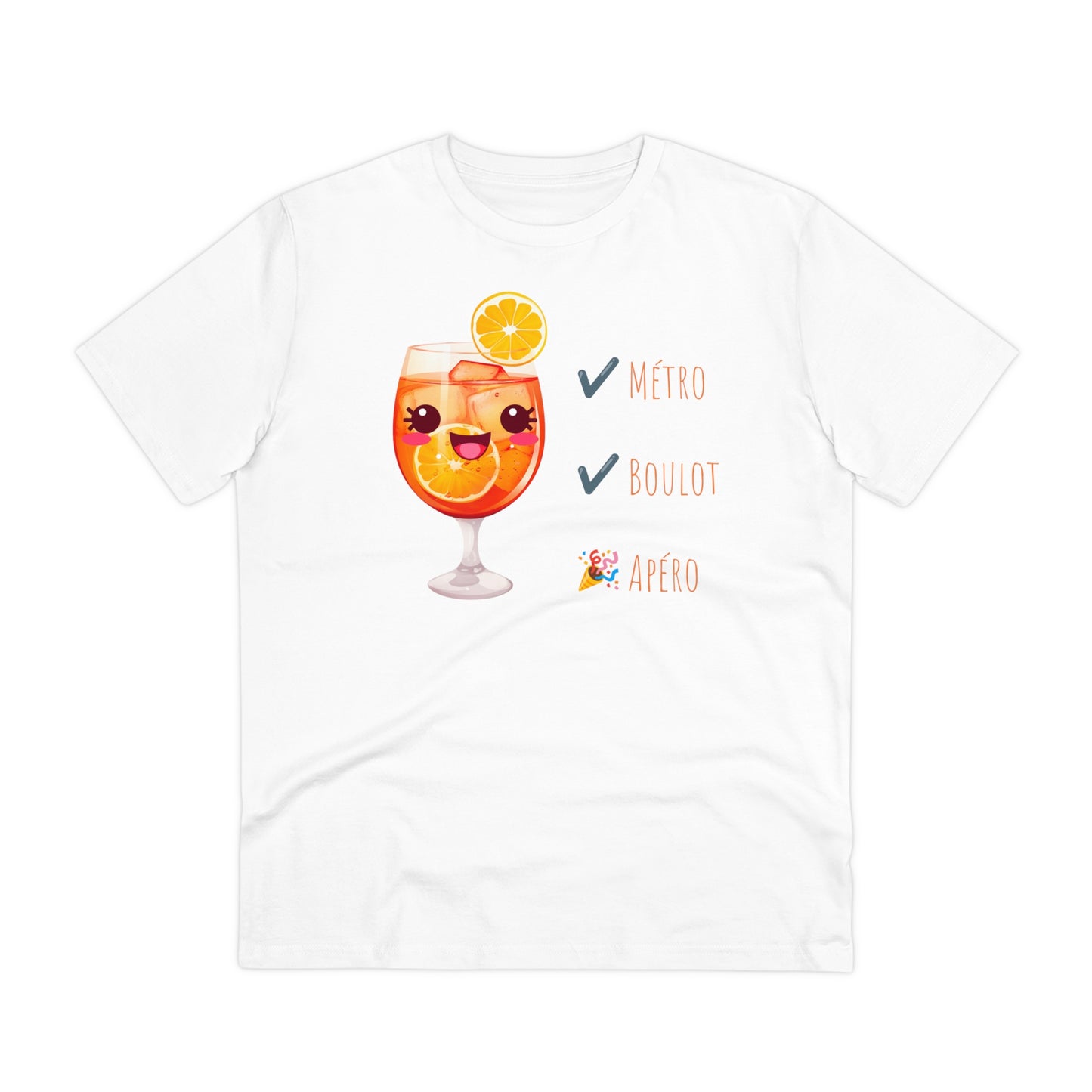 Cute Cocktail Glass T-shirt - Métro, Boulot, Apéro