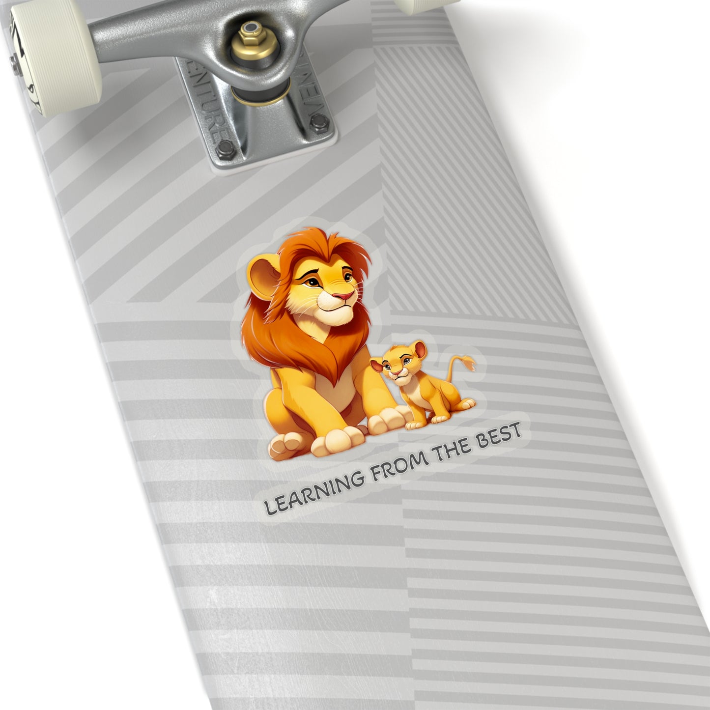 Learning from the Best - Father's Day Sticker - Celebrate the Bond with Cute Mufasa and Simba