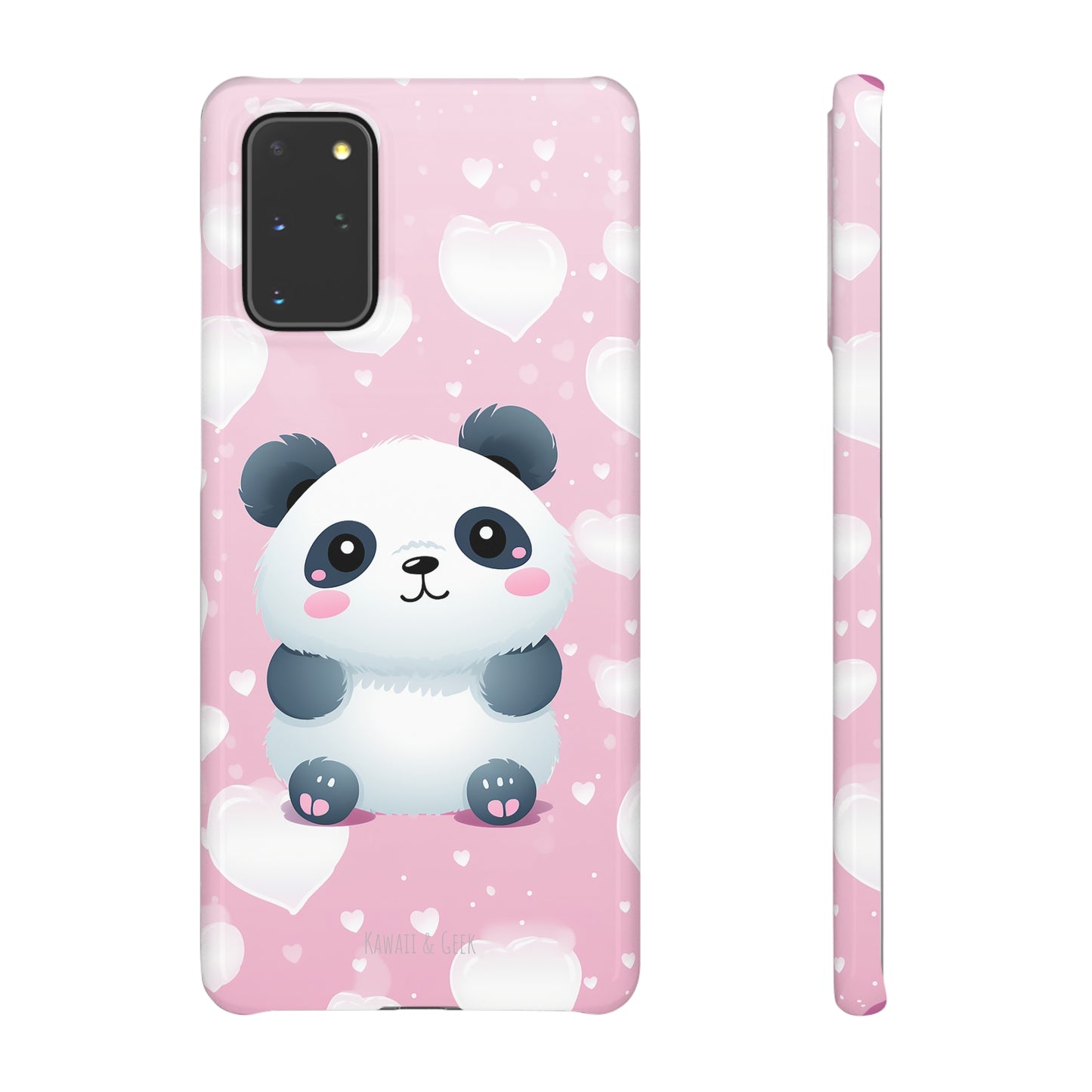 Cute Panda & Hearts Premium Phone Case
