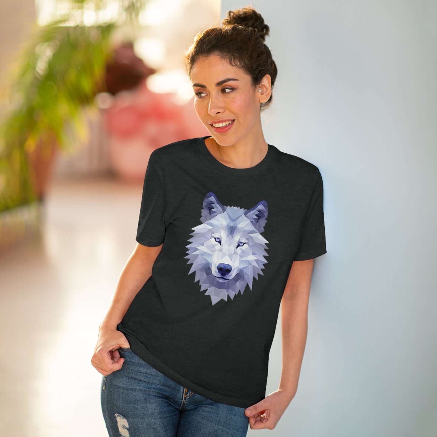 Wolf Polygonal T-Shirt - Embrace Wild Harmony