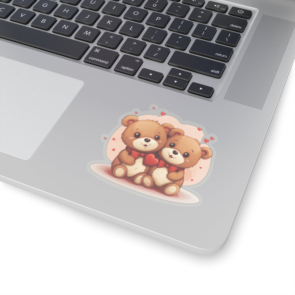 Valentine's Teddy Bear Heart Sticker