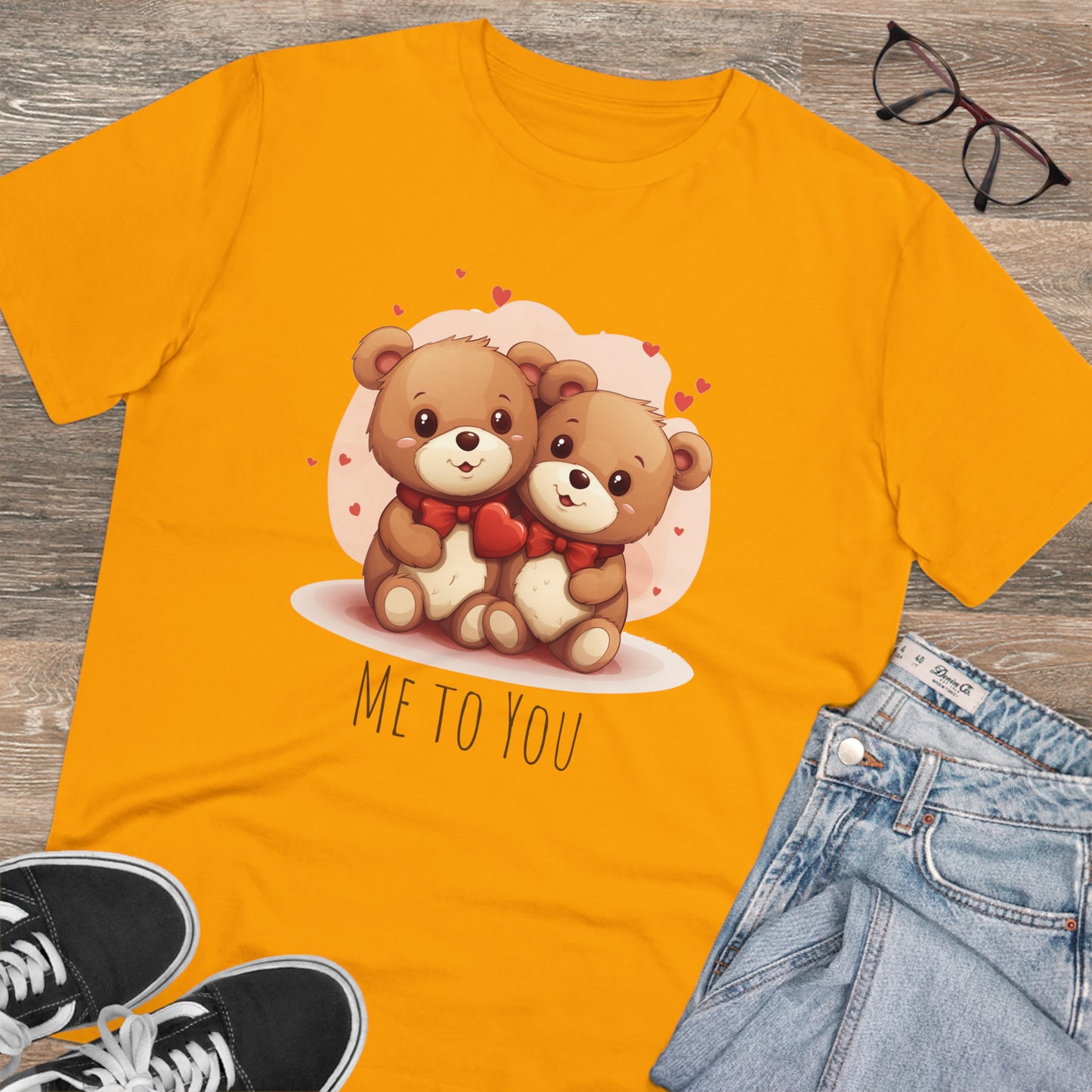 Me to You Teddy Bear Couple Tee - Eco-Friendly Love Shirt - Valentine's Day Special