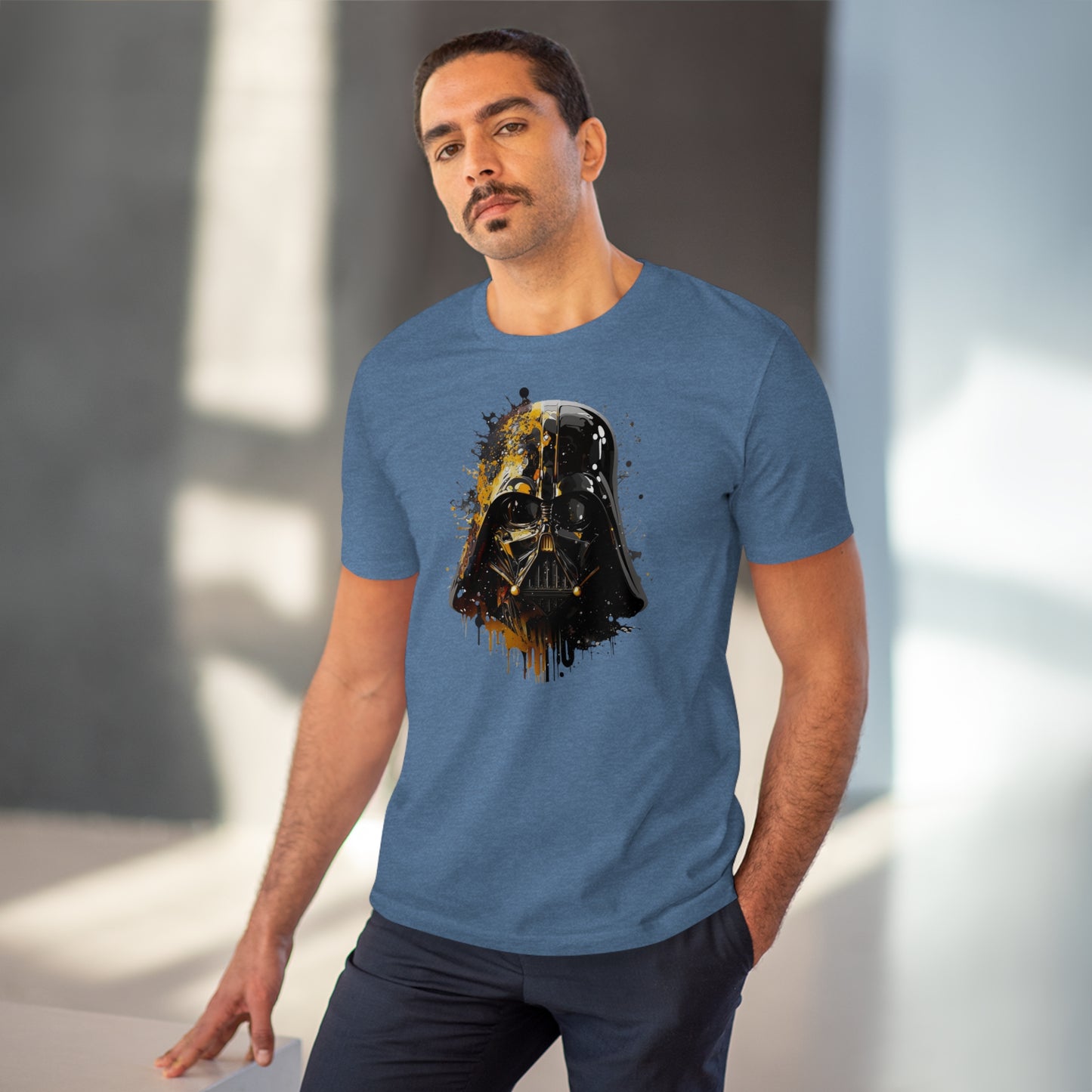 Darth Vader in Watercolor Style Eco-Friendly Unisex T-Shirt - Add Some Artistic and Sustainable Style to Your Wardrobe