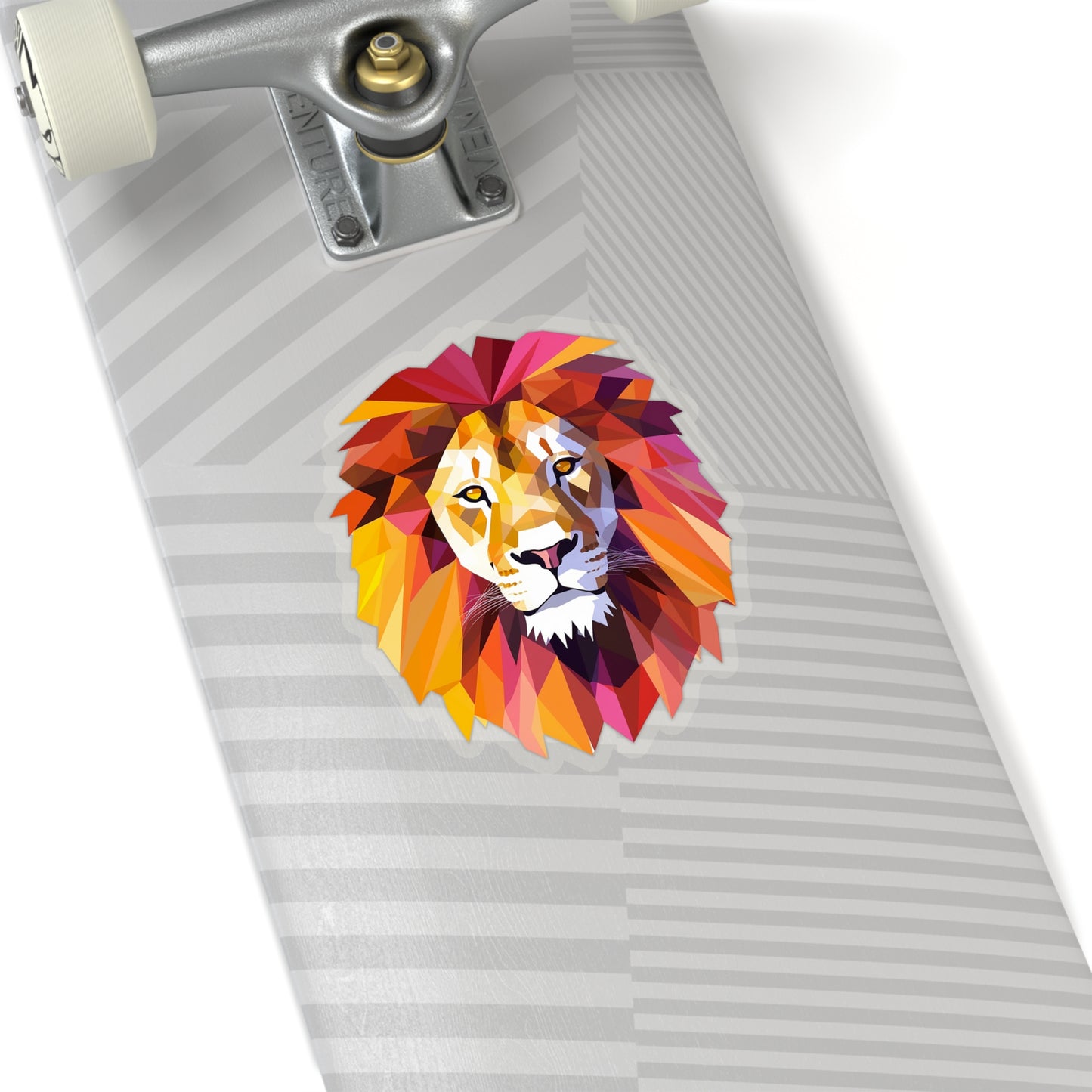 Lion Sticker - Roar with Geometric Majesty