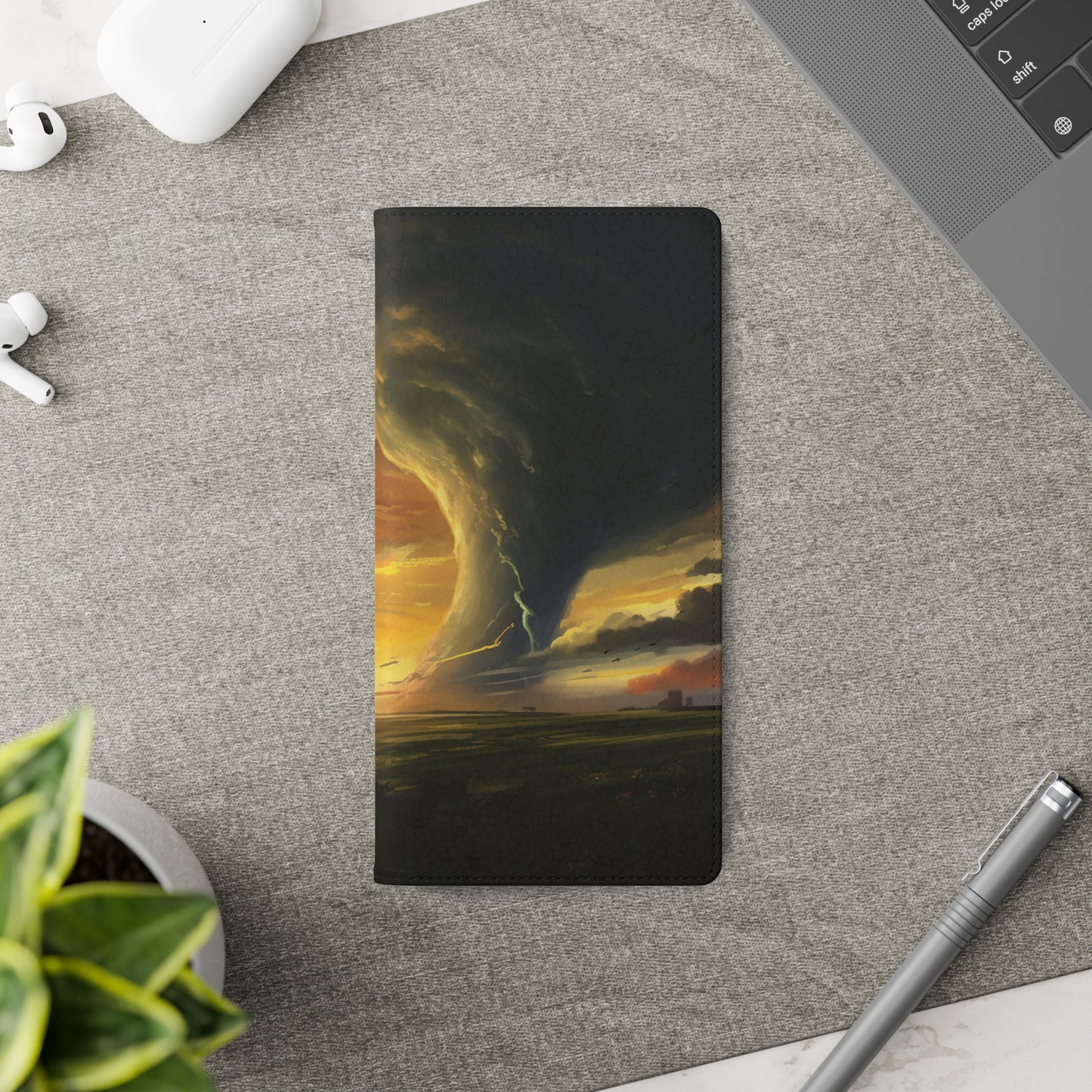 Apocalyptic Tornado Kids Flip Phone Case