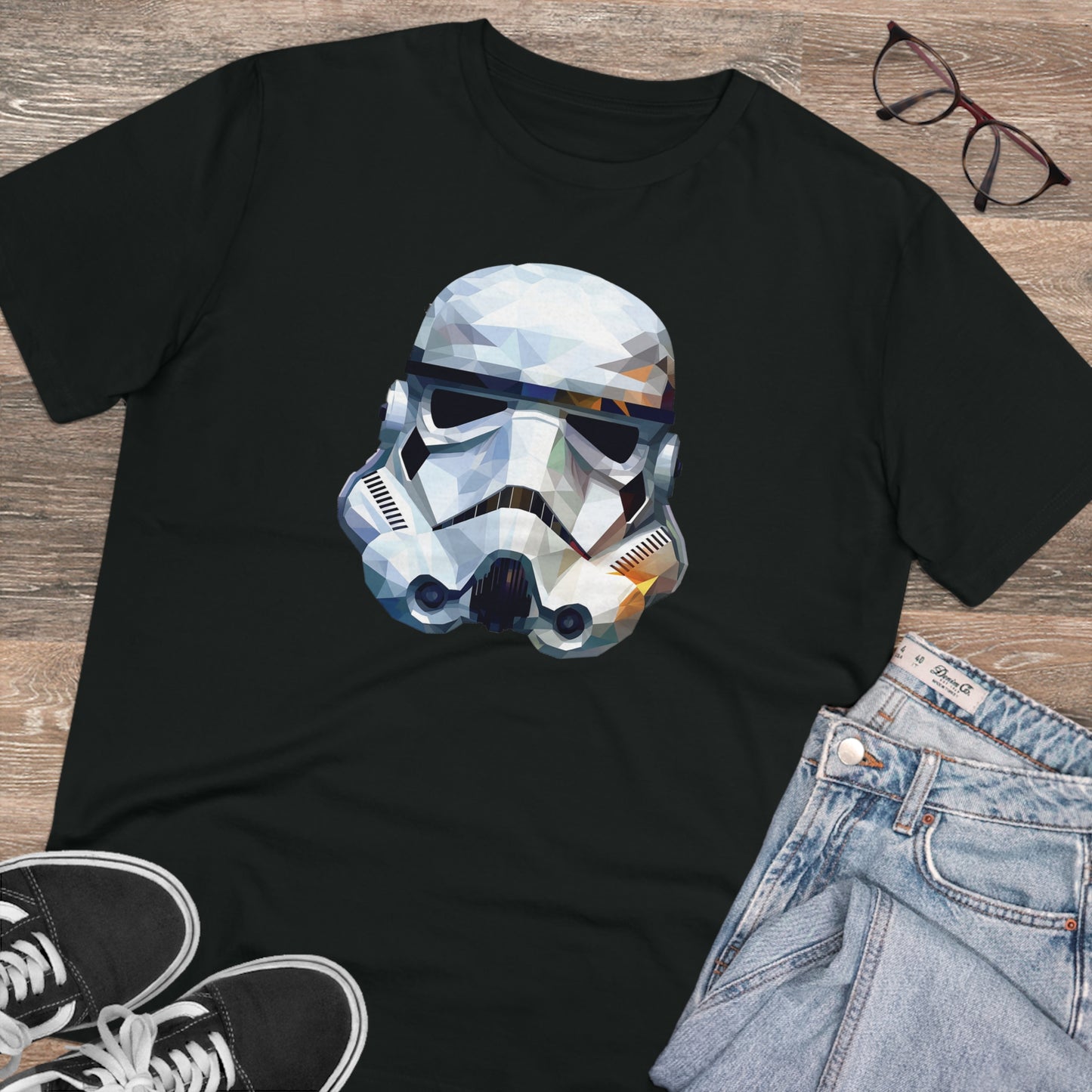 Stormtrooper Polygonal T-Shirt - Embrace Galactic Precision - Star Wars