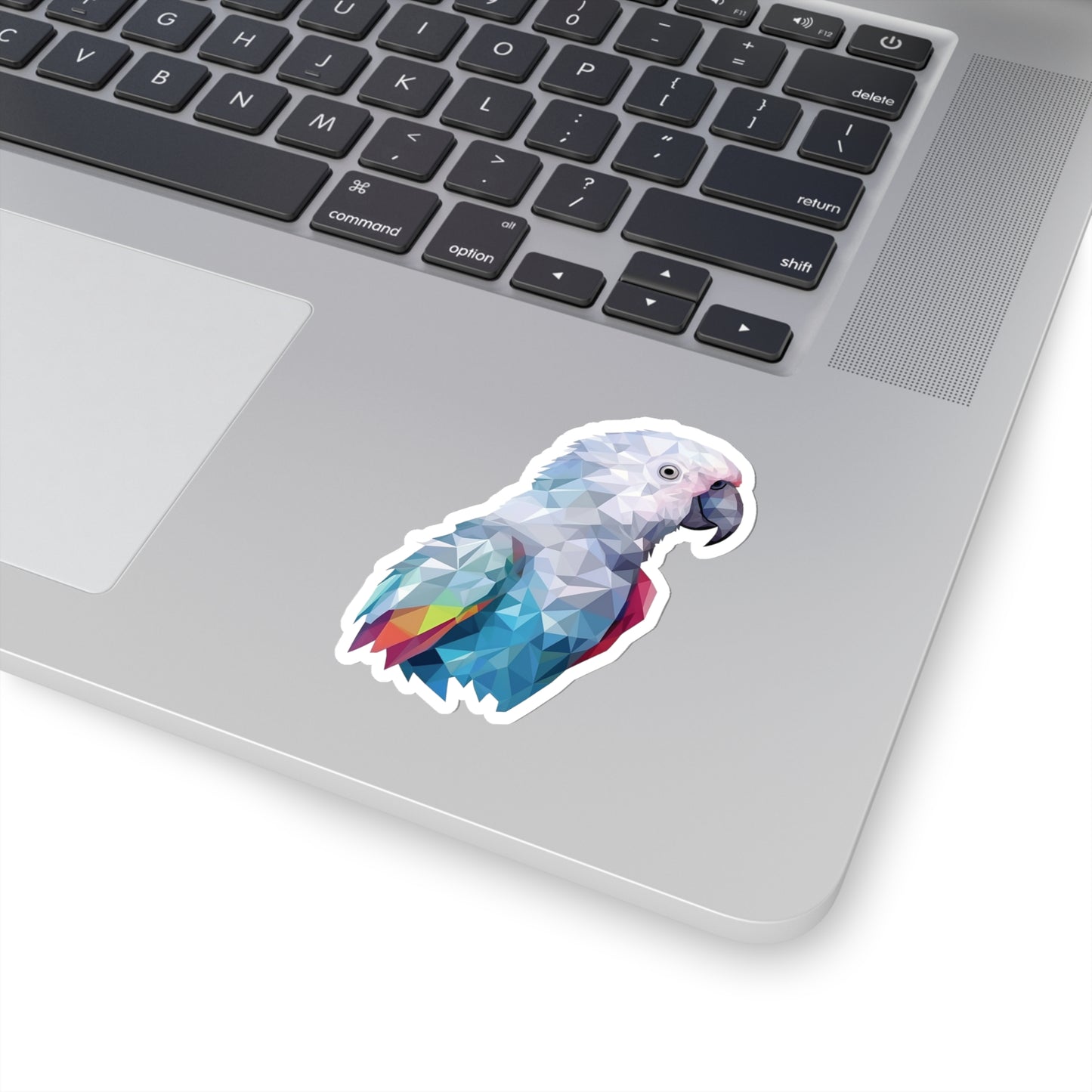 Grey Parrot Sticker - A Graceful Avian Presence