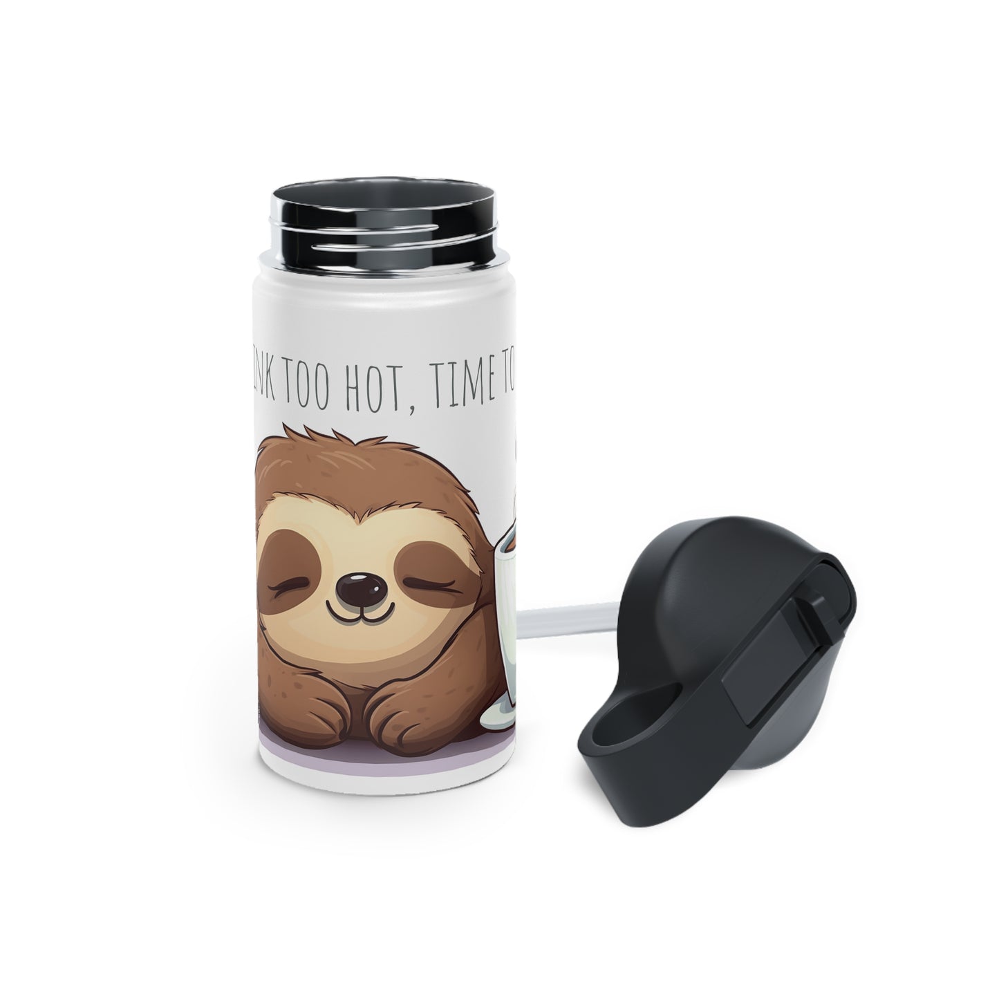 Lazy Sloth Stainless Steel Bottle: Cool & Cozy