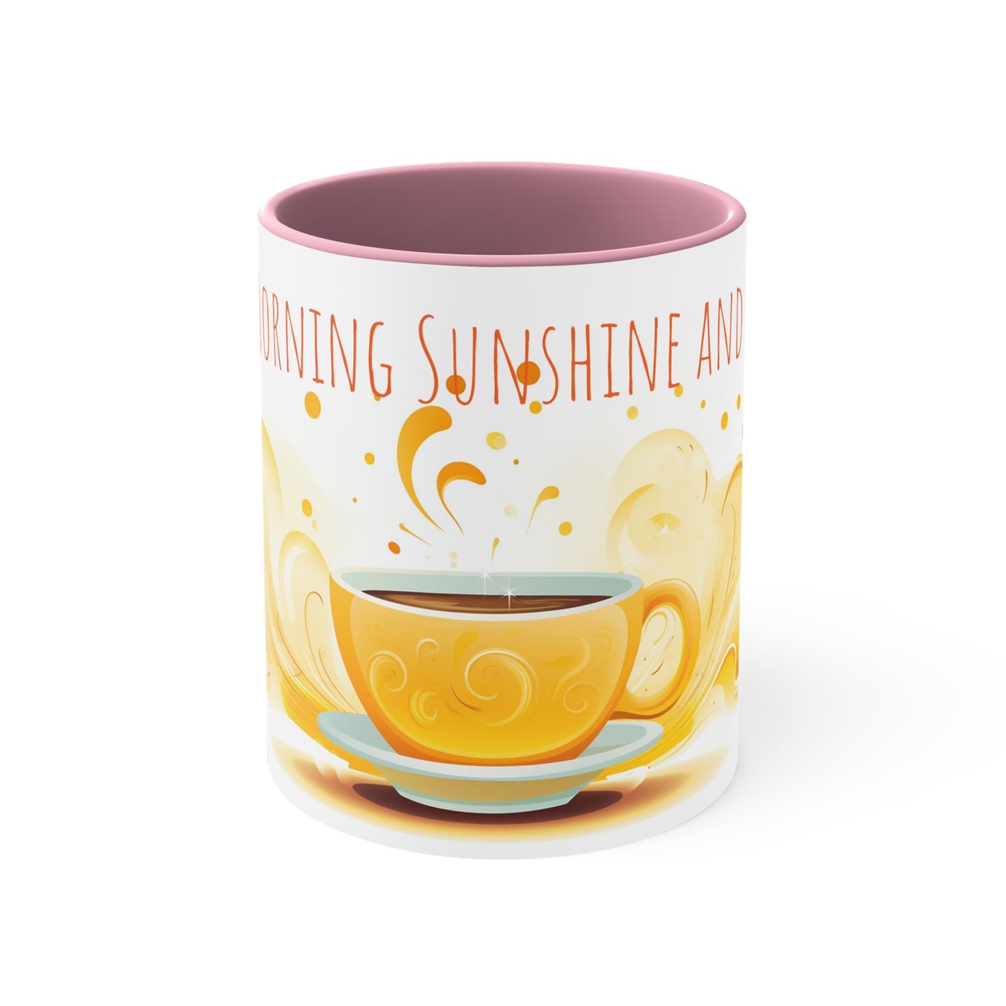 Good Morning Sunshine and Coffee Mug: Cheerful Sun Design