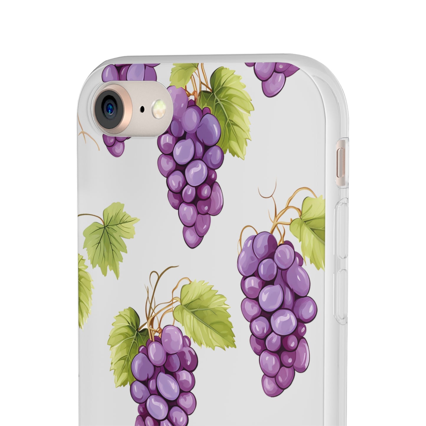 Flexi Grape Delight: Transparent Phone Case