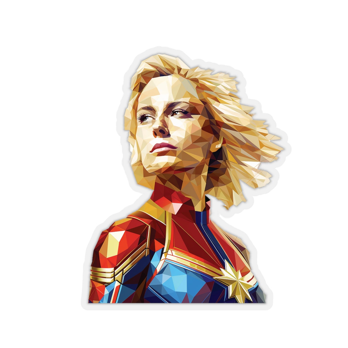 Captain Marvel Sticker - Unleash Cosmic Power