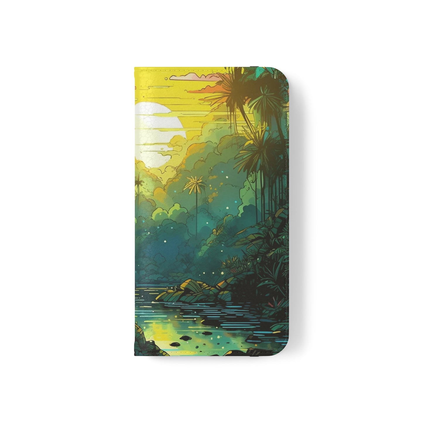 Rainforest at Sunset Flip Phone Case - Capture the Serenity of Nature on Your Device