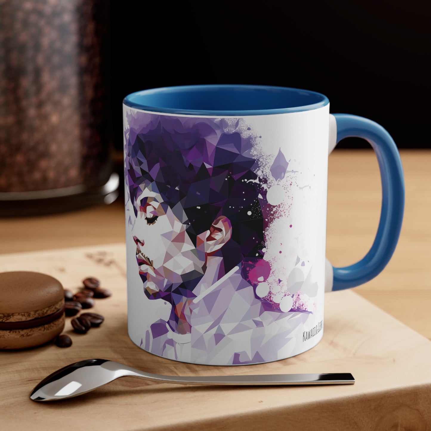 Prince Geometric Bicolor Mug - Celebrate the Iconic 'Purple Rain'
