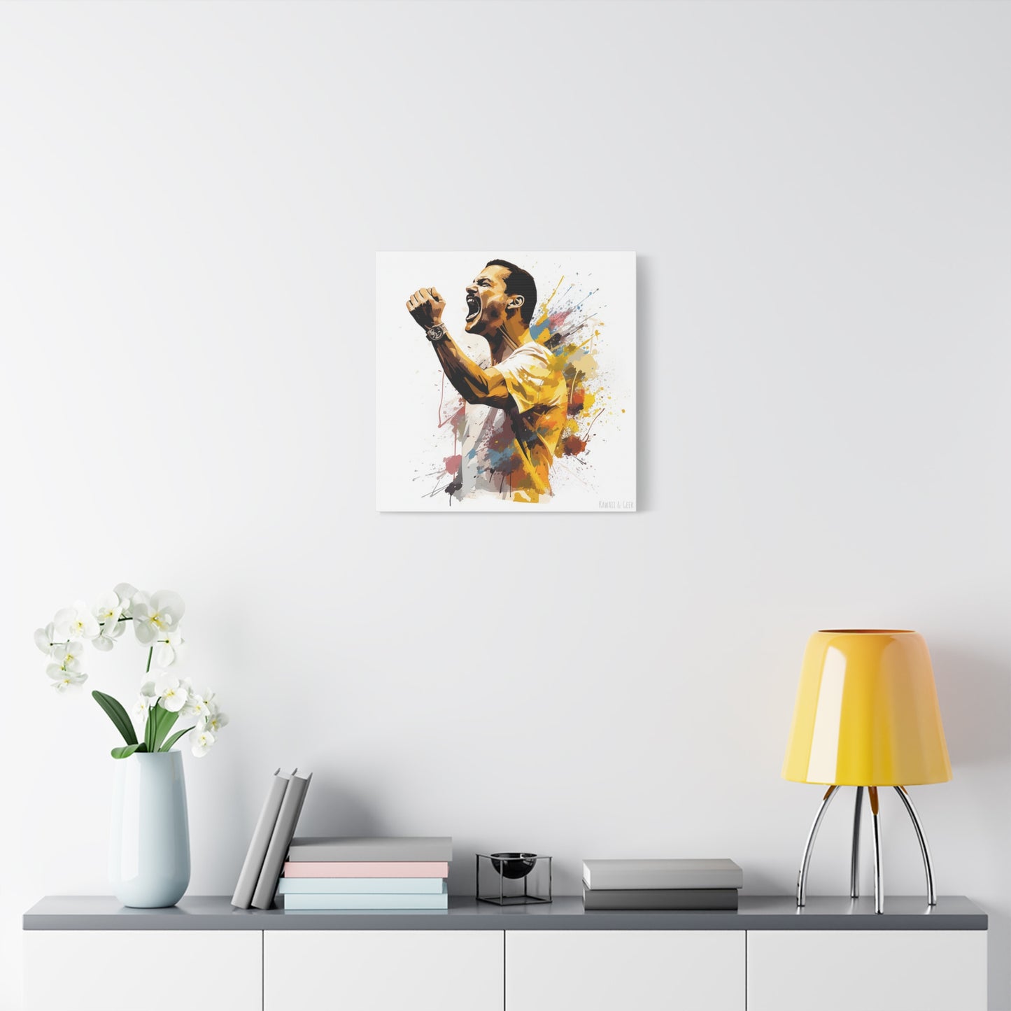 Freddie Mercury Watercolor Elegance Cotton Canvas
