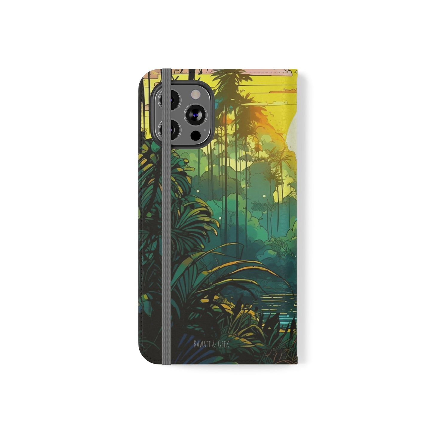 Rainforest at Sunset Flip Phone Case - Capture the Serenity of Nature on Your Device