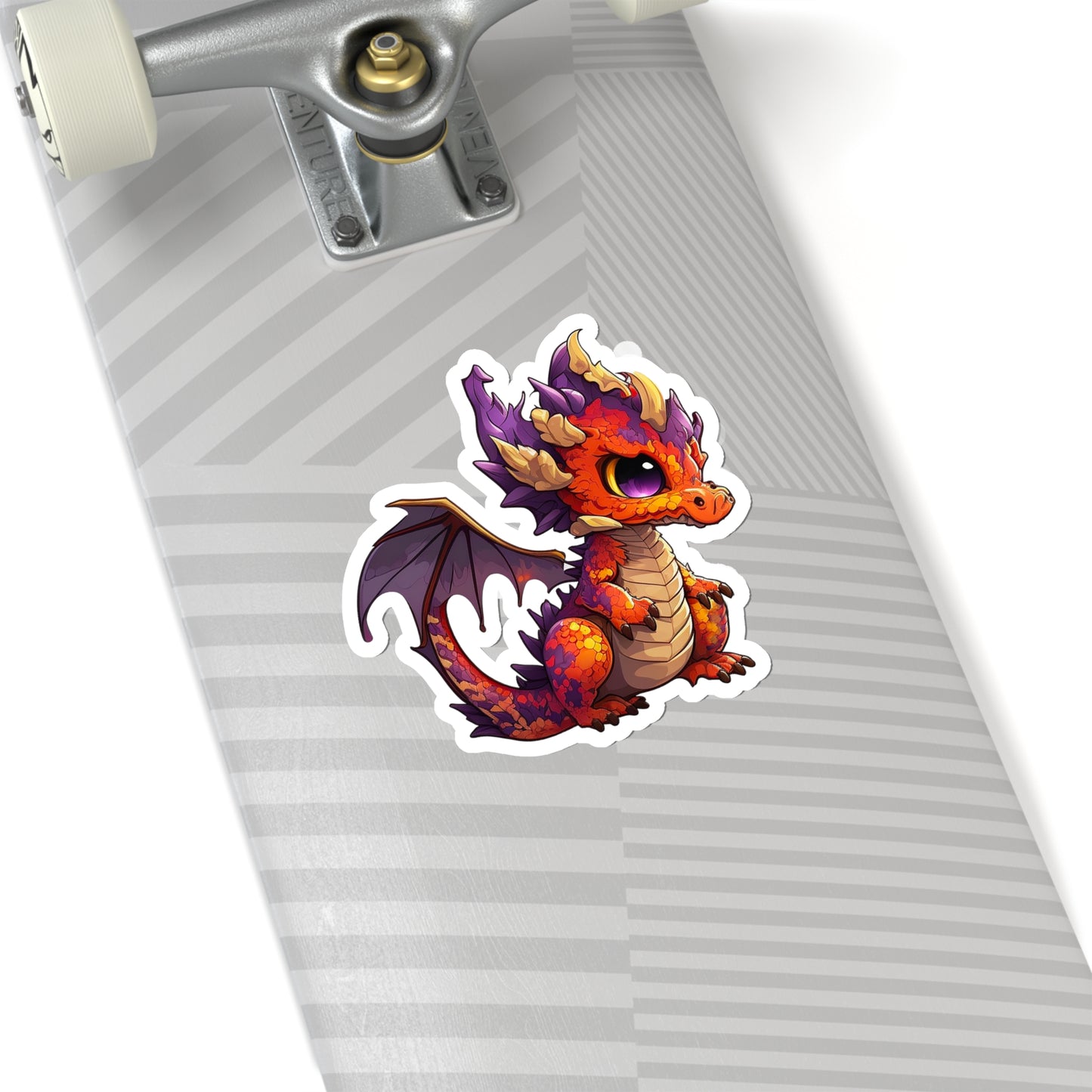 Kawaii Red Dragon Sticker - Add Some Cute and Unique Style to Your Tech