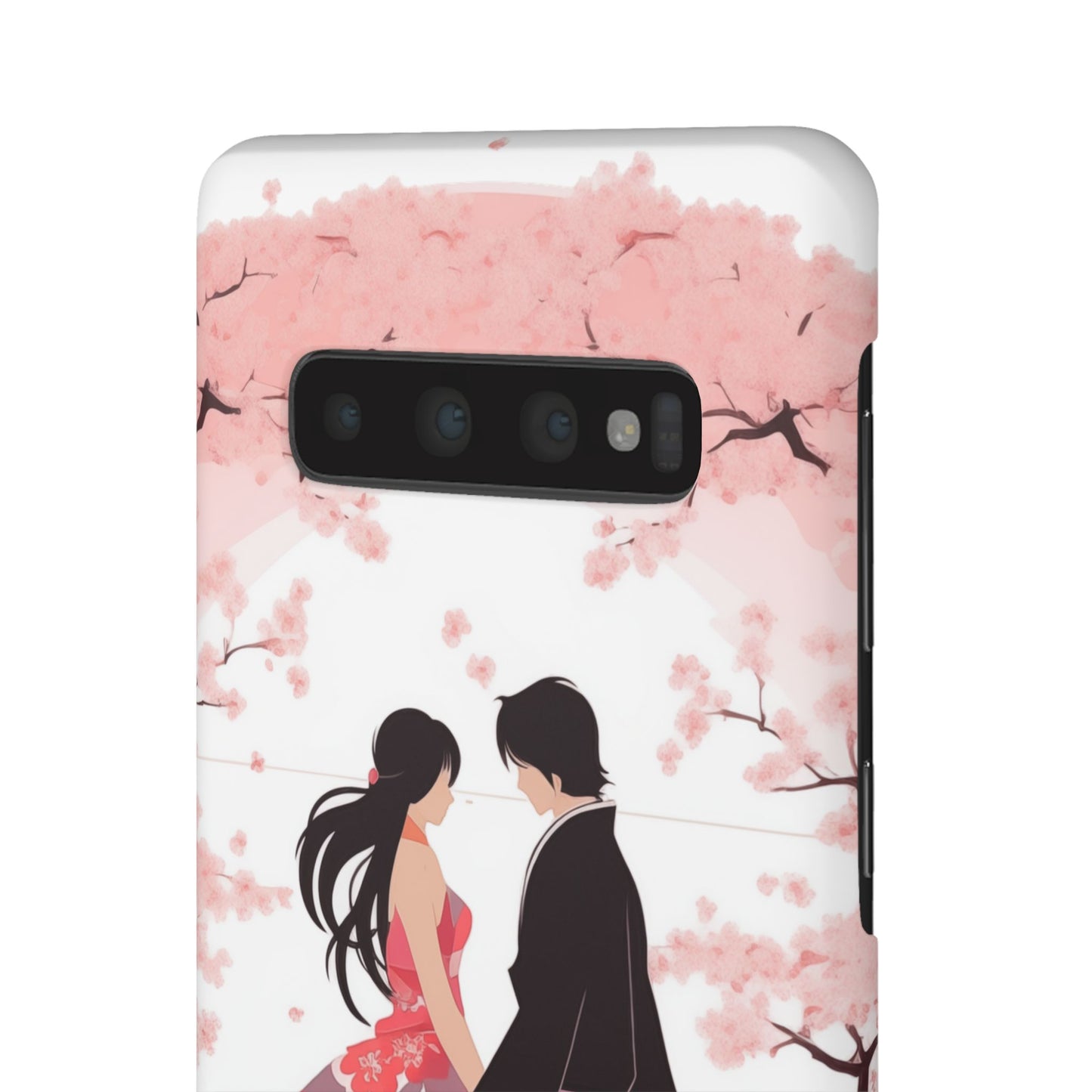 Japanese Blossom Love Premium Phone Case - Valentine's Cherry Tree Design