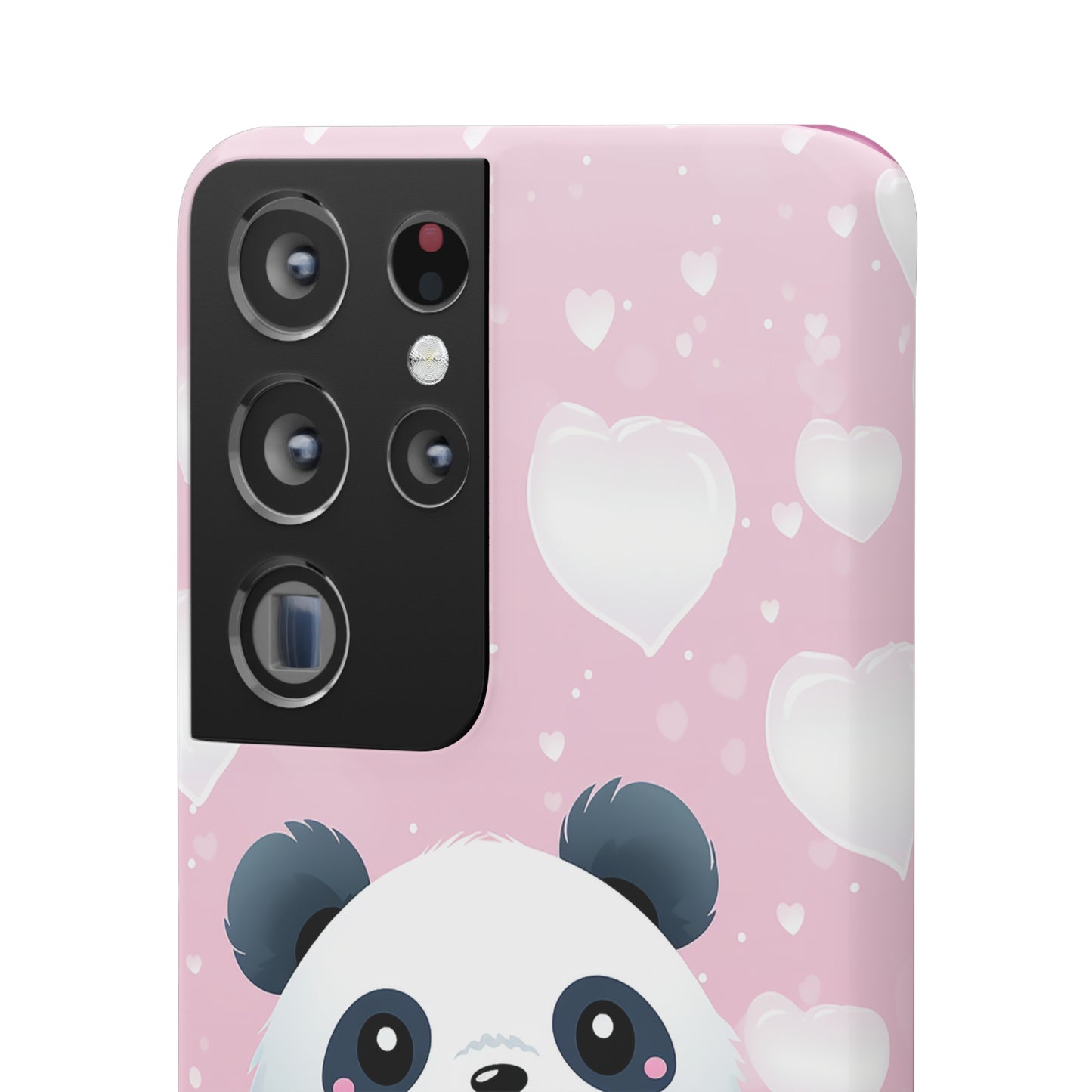 Cute Panda & Hearts Premium Phone Case