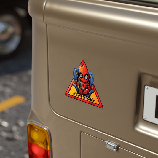 Baby on Board Car Sticker with Baby Spider-Man - Swing Along with Spidey