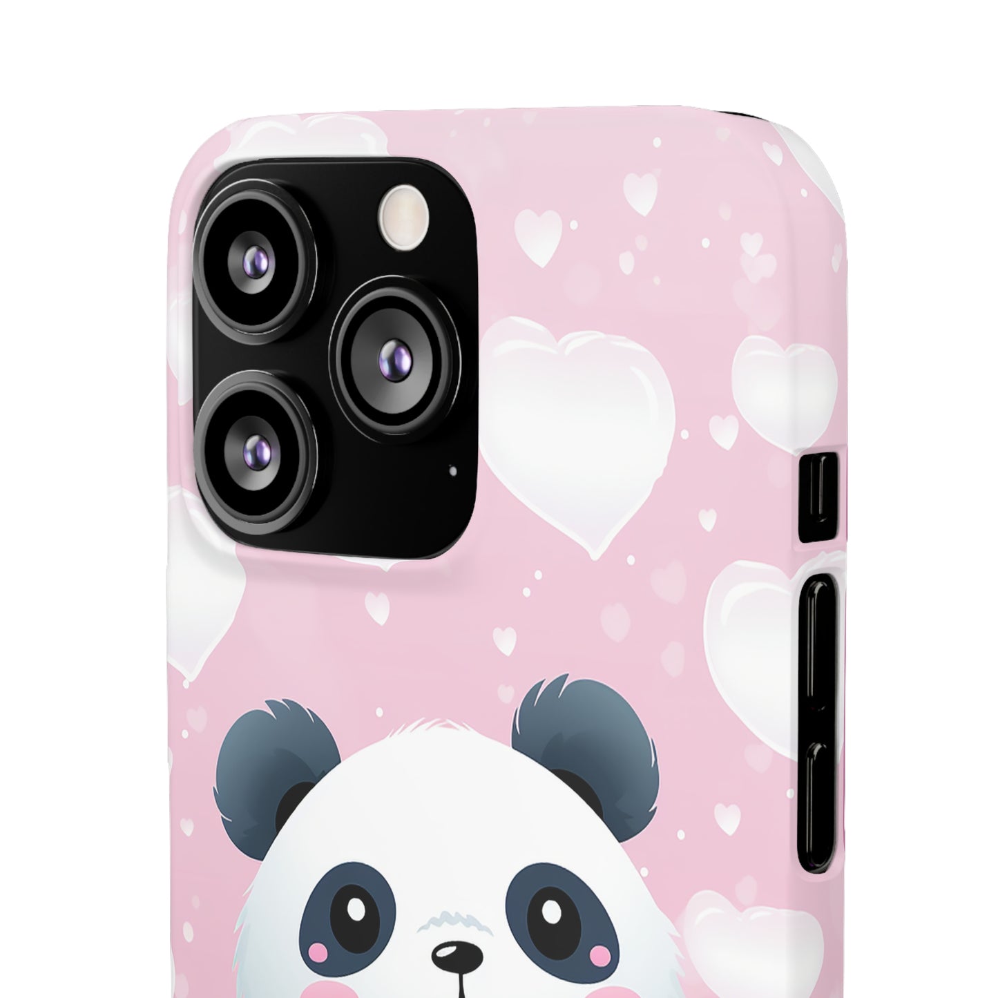 Cute Panda & Hearts Premium Phone Case