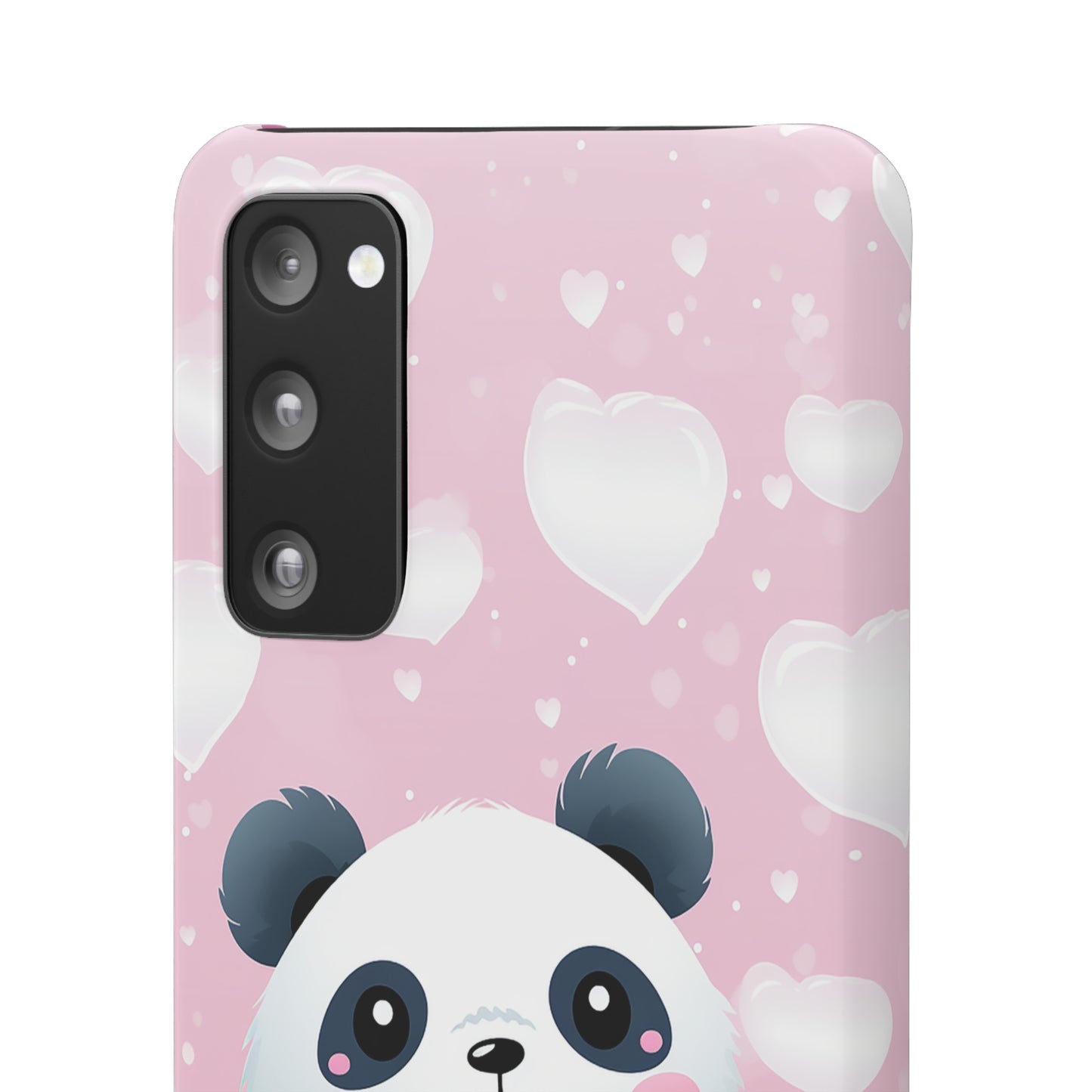 Cute Panda & Hearts Premium Phone Case