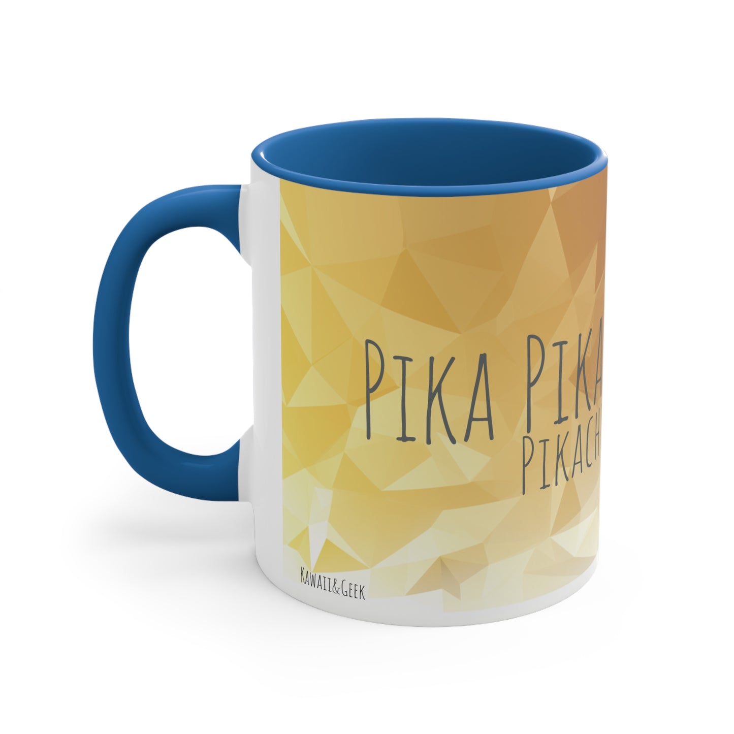 Pikachu Geometric Bicolor Mug - Unleash the Power of 'Pika Pika!'"