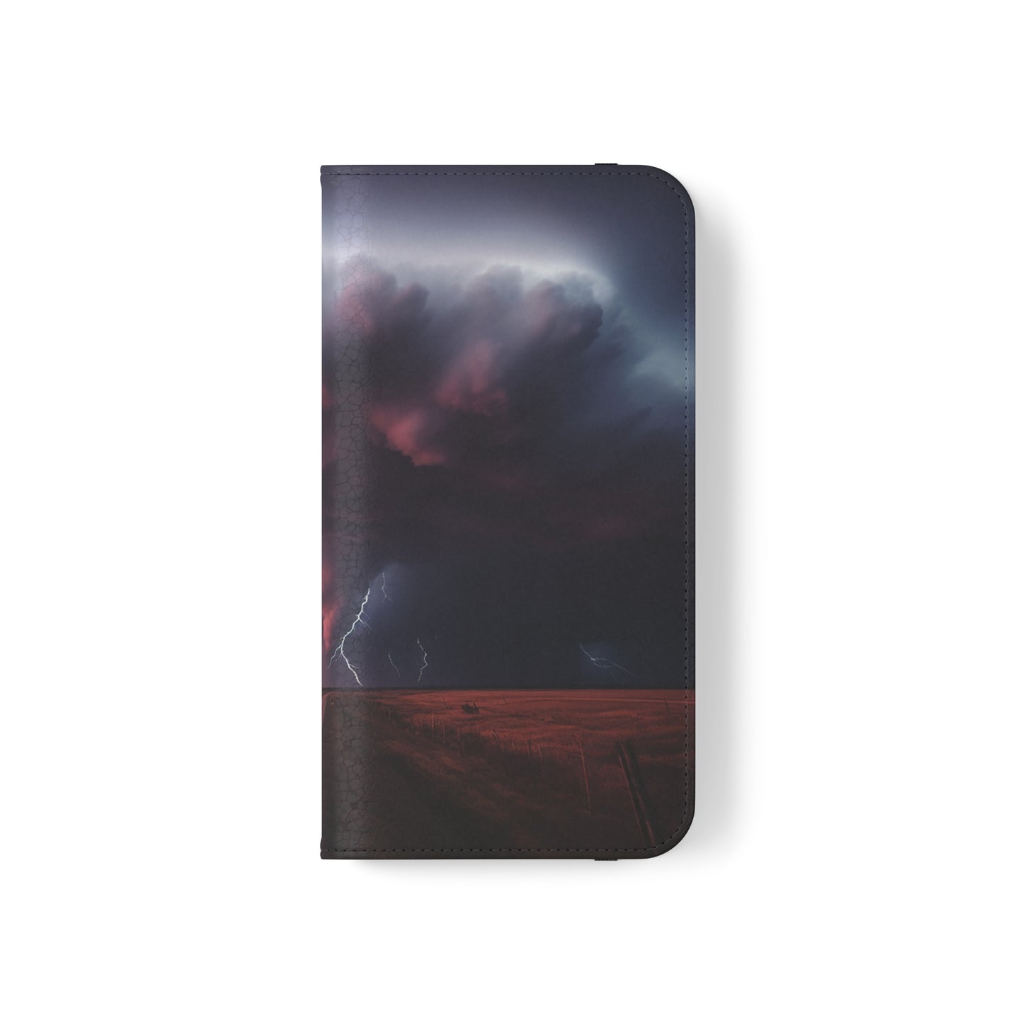 Super Cell Tornado Lightning Flip Phone Case