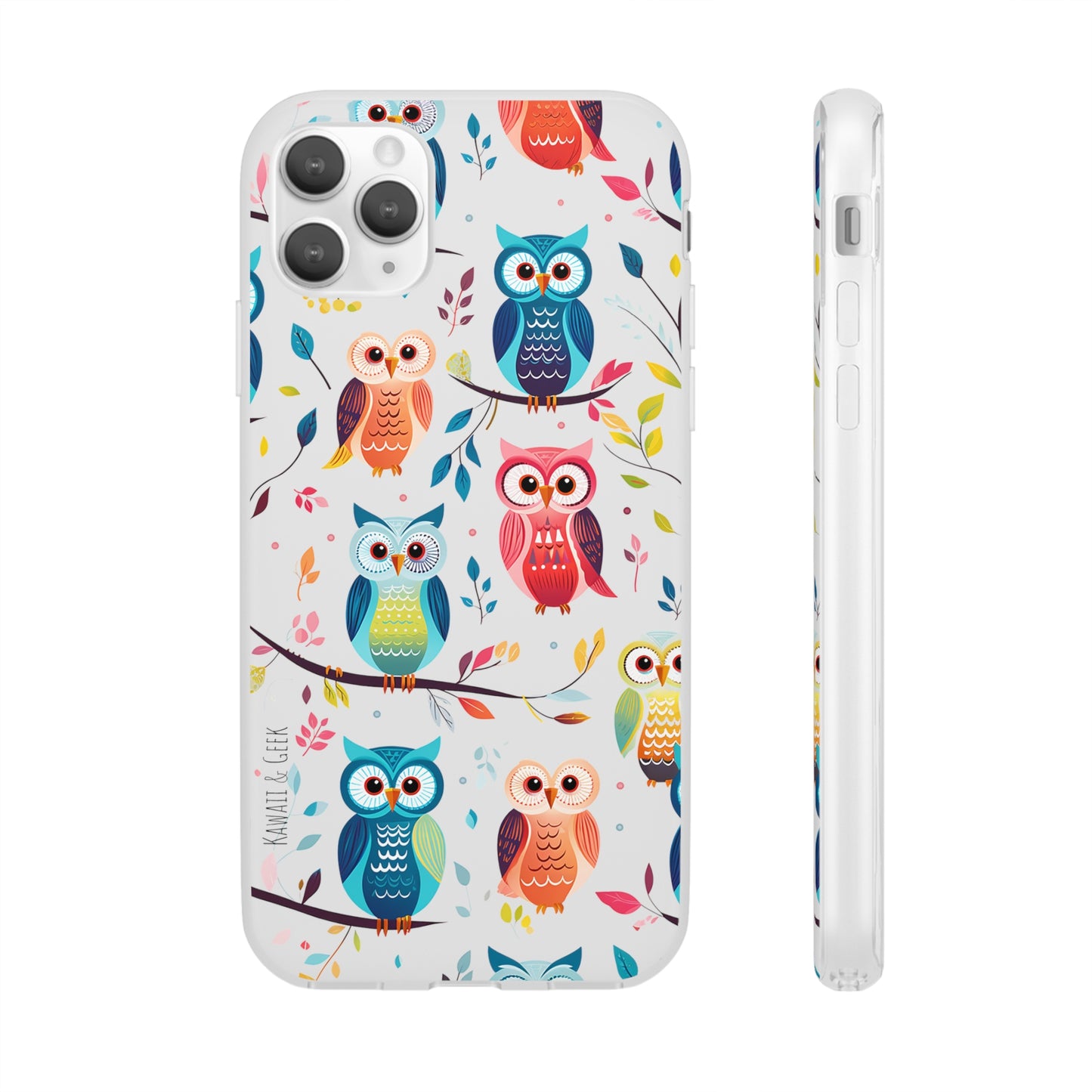 Whimsical Owl Flexi and Transparent Phone Case
