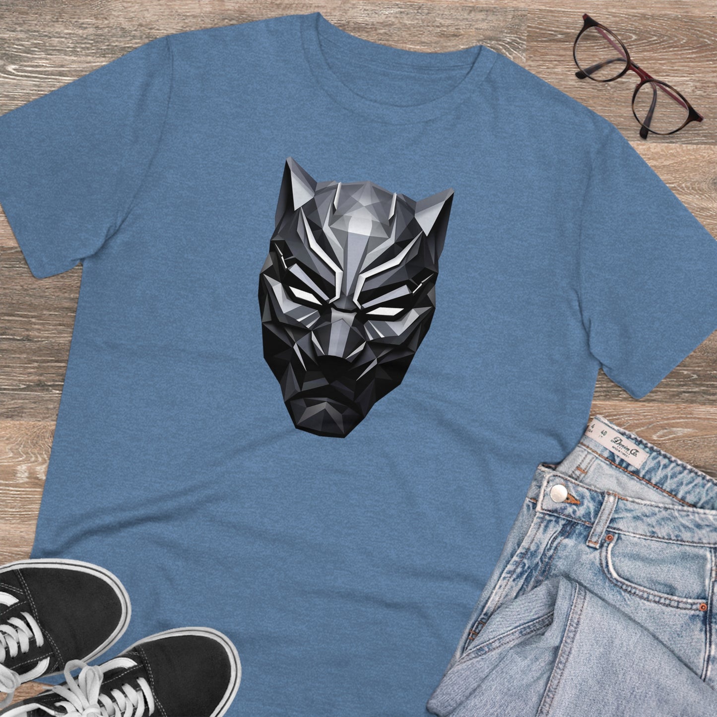 Black Panther Polygonal T-Shirt - Embrace Wakandan Vibes