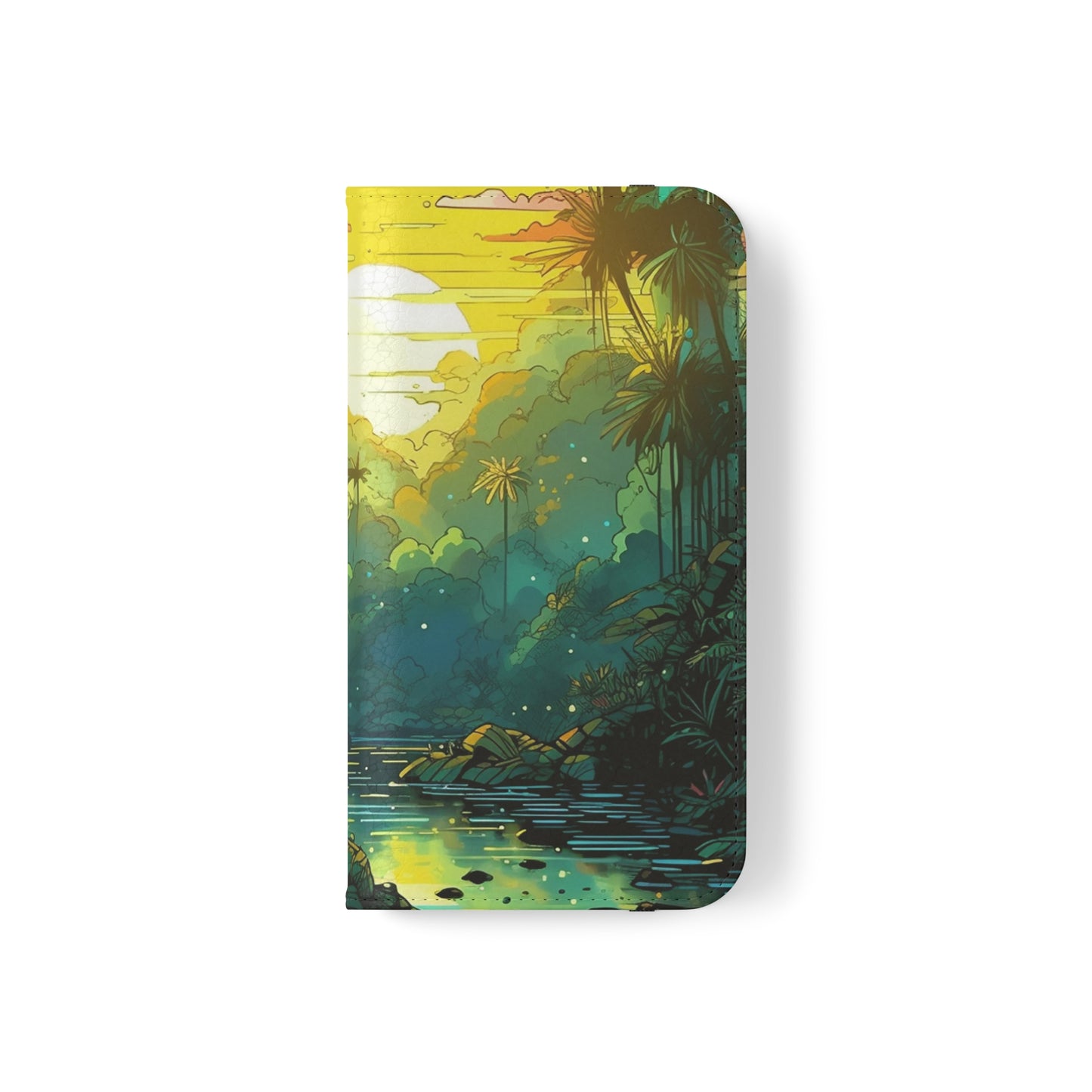Rainforest at Sunset Flip Phone Case - Capture the Serenity of Nature on Your Device