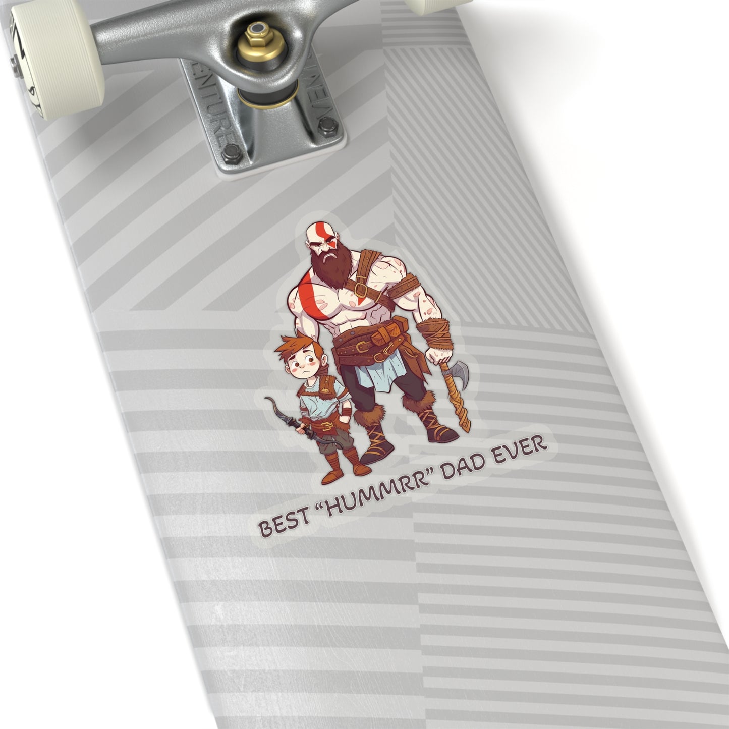Kratos - God of War Sticker - BEST Hummrr Dad Ever - Celebrate Father's Day with Adorable Style and Playful Message