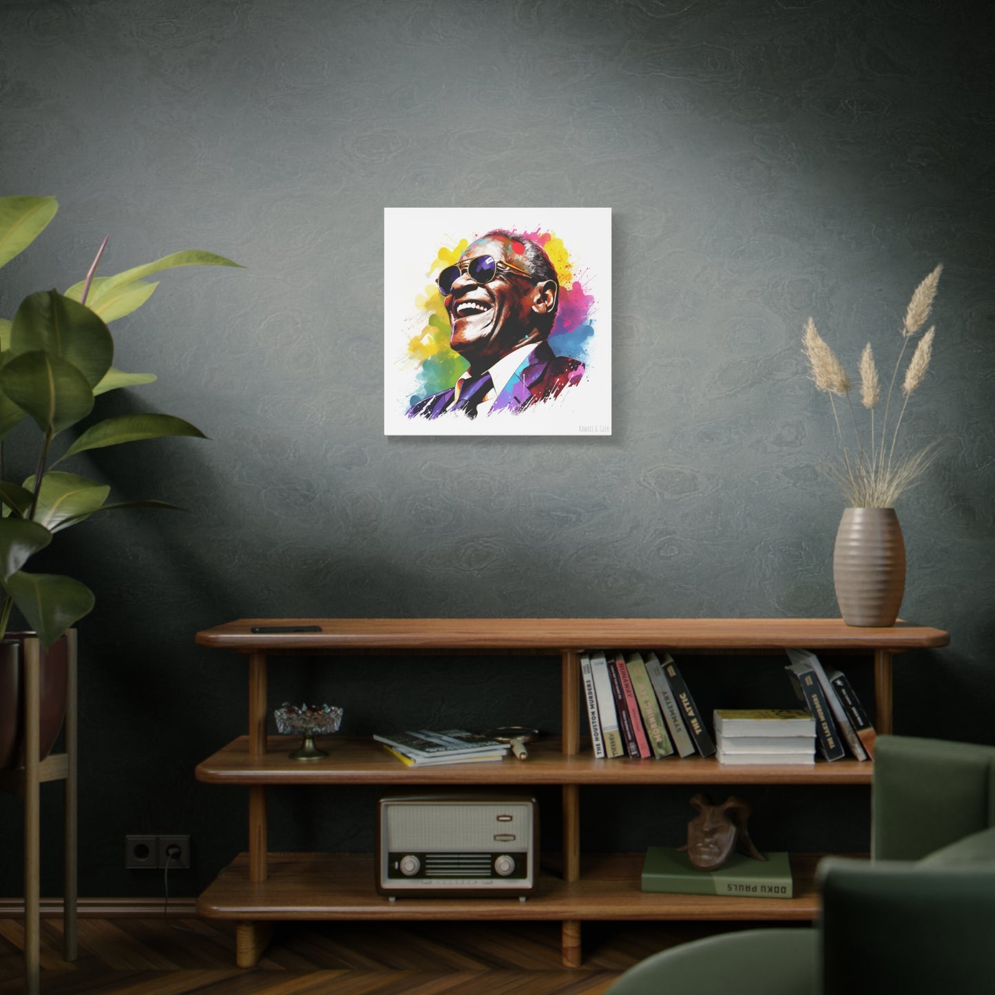 Ray Charles Watercolor Tribute : Timeless Cotton Canva