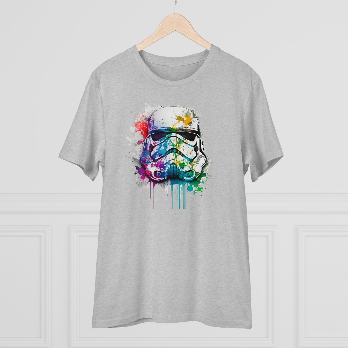 Storm Trooper in Watercolor Style Organic Unisex T-Shirt - Add Some Unique and Eco-Friendly Style to Your Wardrobe