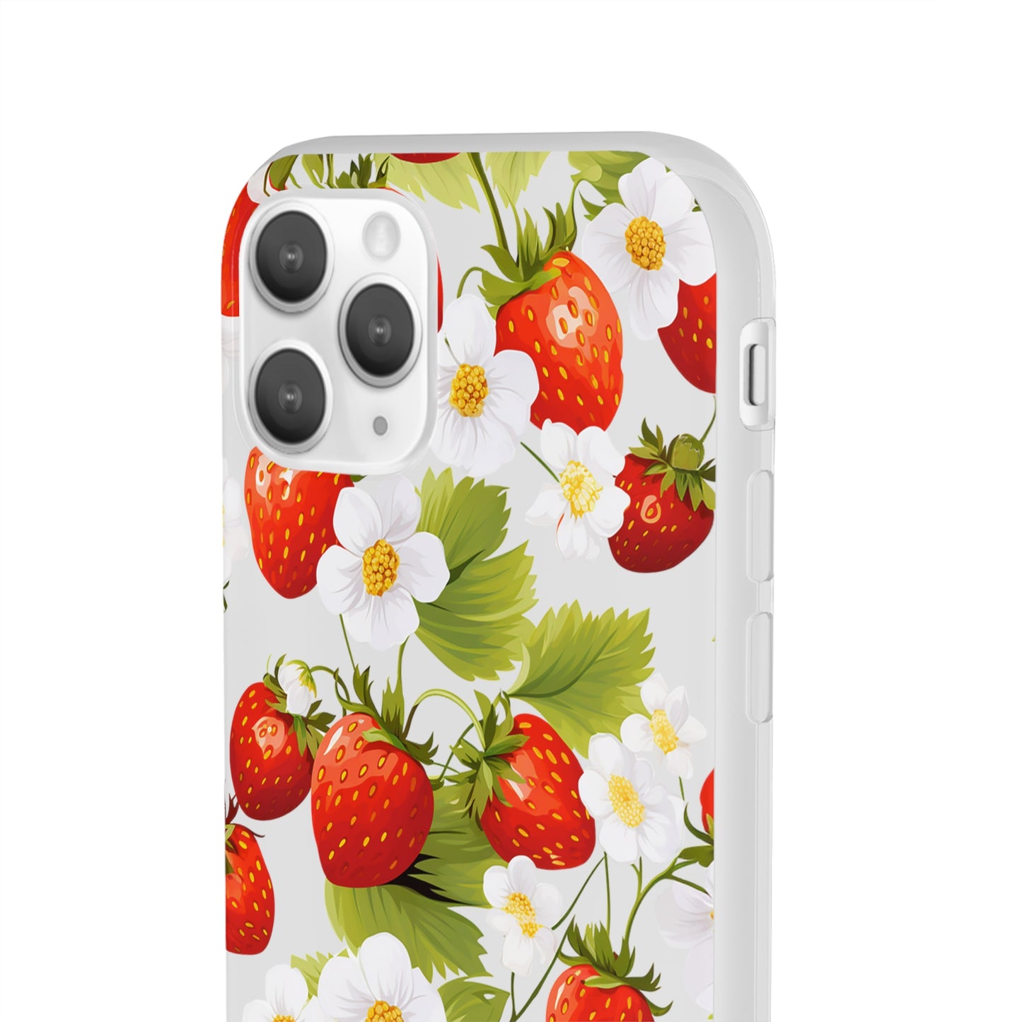 Strawberries & Florals Flexi and Transparent Phone Case