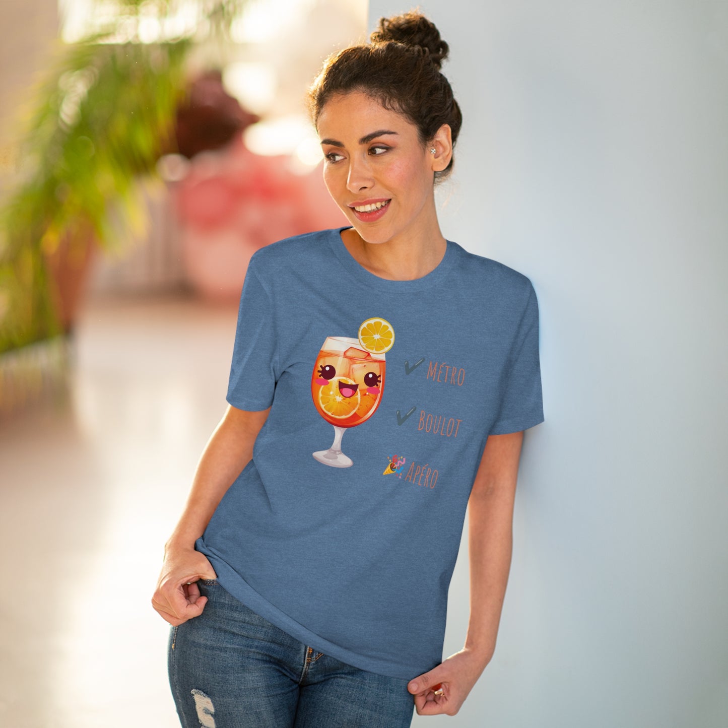 Cute Cocktail Glass T-shirt - Métro, Boulot, Apéro