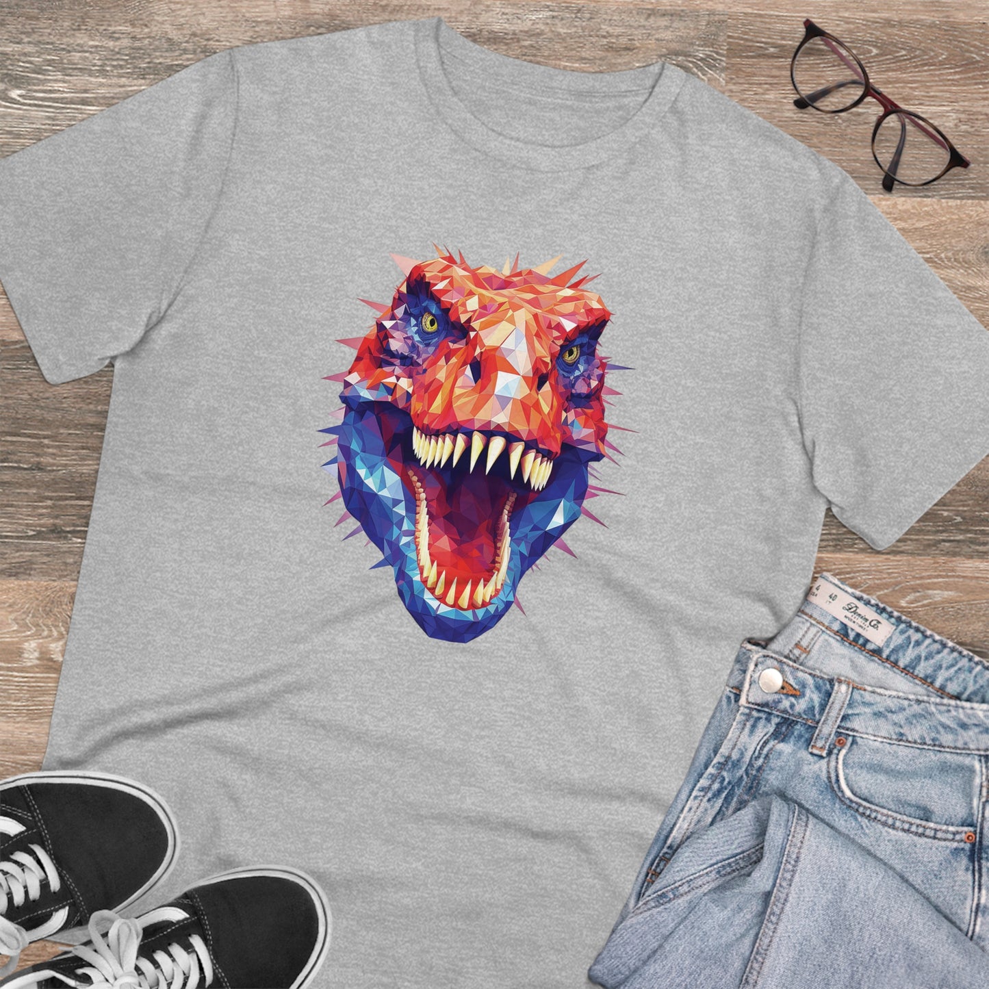 T-Rex Polygonal T-Shirt - Unleash Prehistoric Style