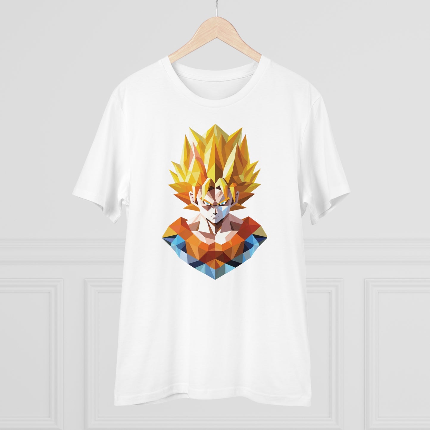 San Goku Super Saiyan Polygonal T-Shirt - Embrace Legendary Power