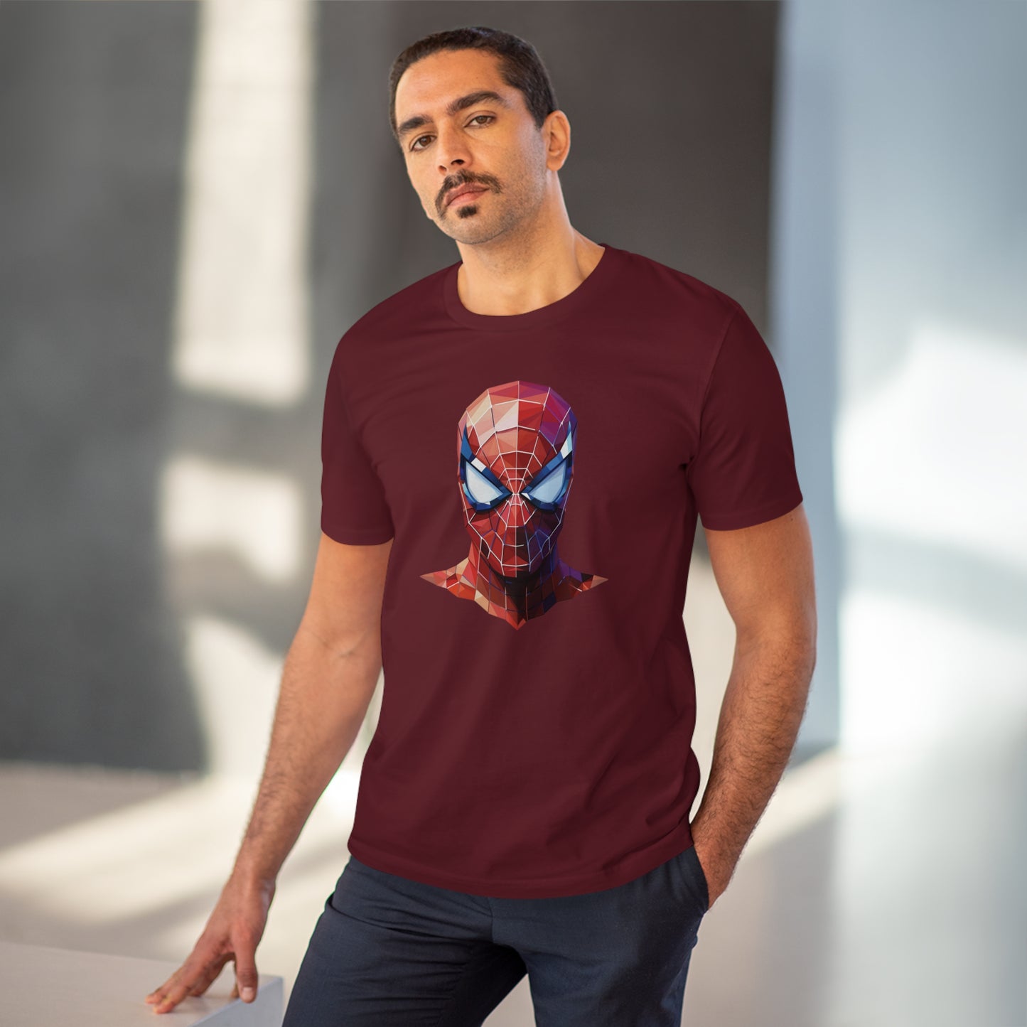 Spider-Man Polygonal Geometric T-Shirt - Swing into Stylish Adventure
