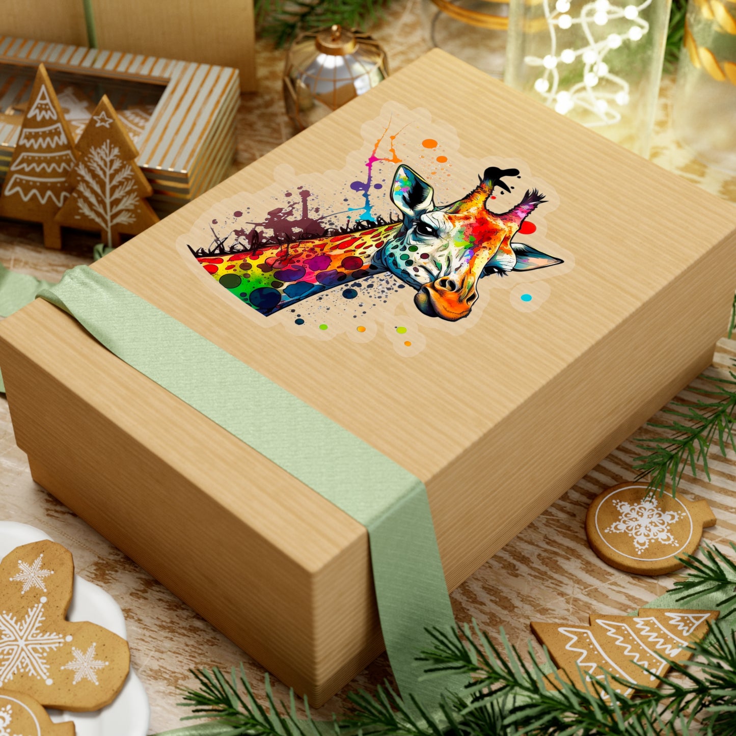 Giraffe Sticker - Add Some Pop-Art and Watercolor Style to Your Tech