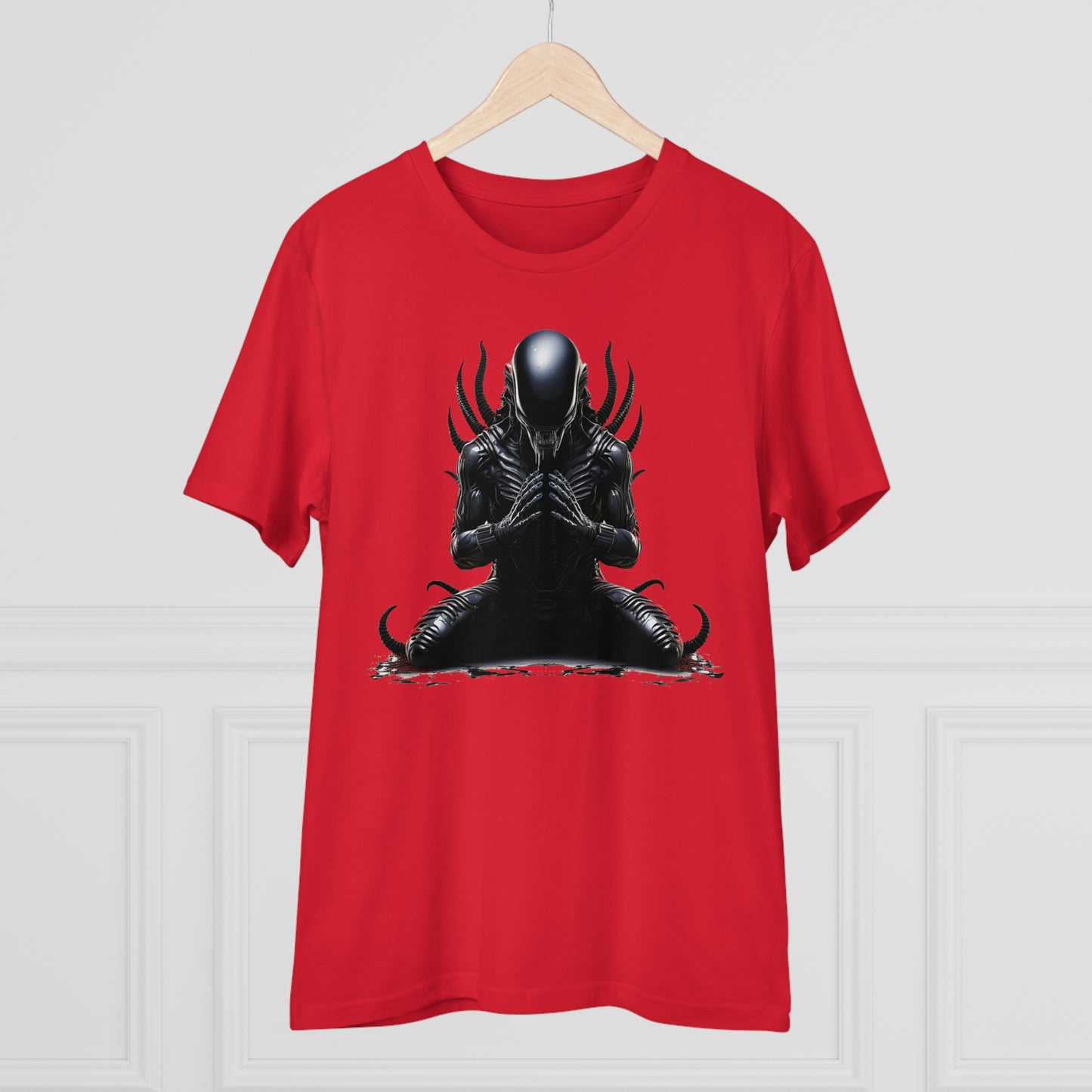 Eco-Friendly Zen Alien Xenomorph T-shirt - Embrace Galactic Serenity