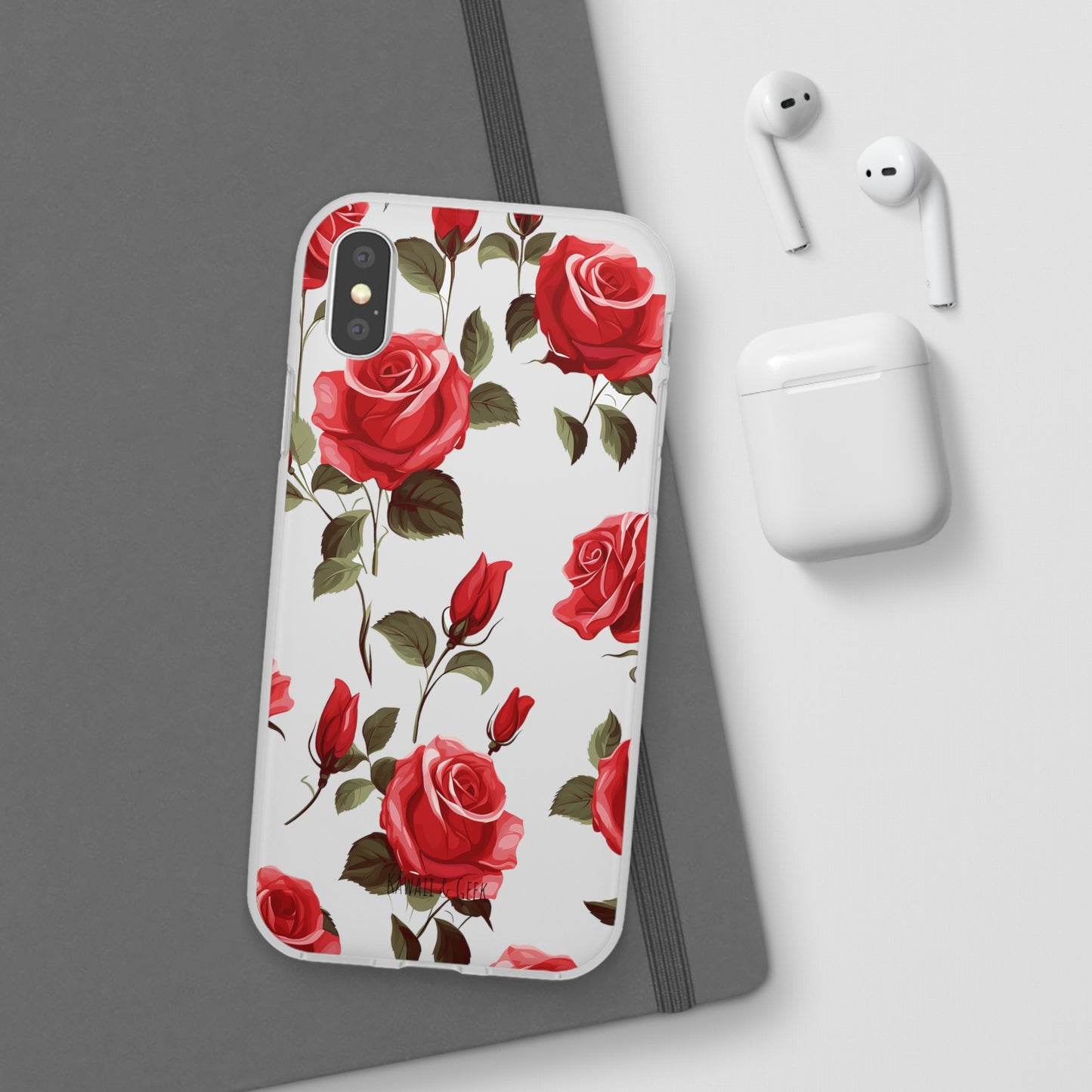Delicate Rose Flexi Transparent Phone Case