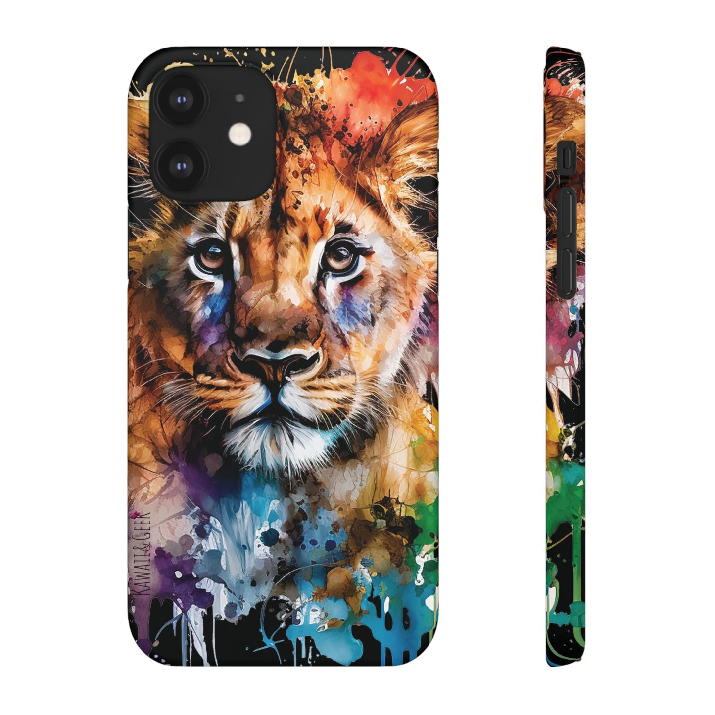 Phone Case Watercolor Lion Cub